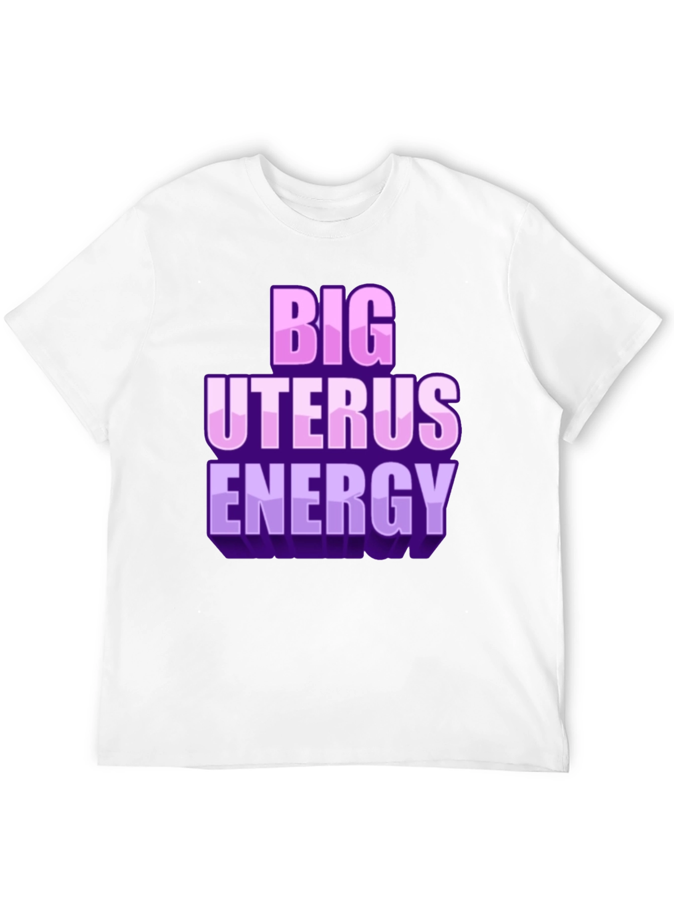 Big Uterus Energy T-Shirt Black Cotton Tee Bold Statement