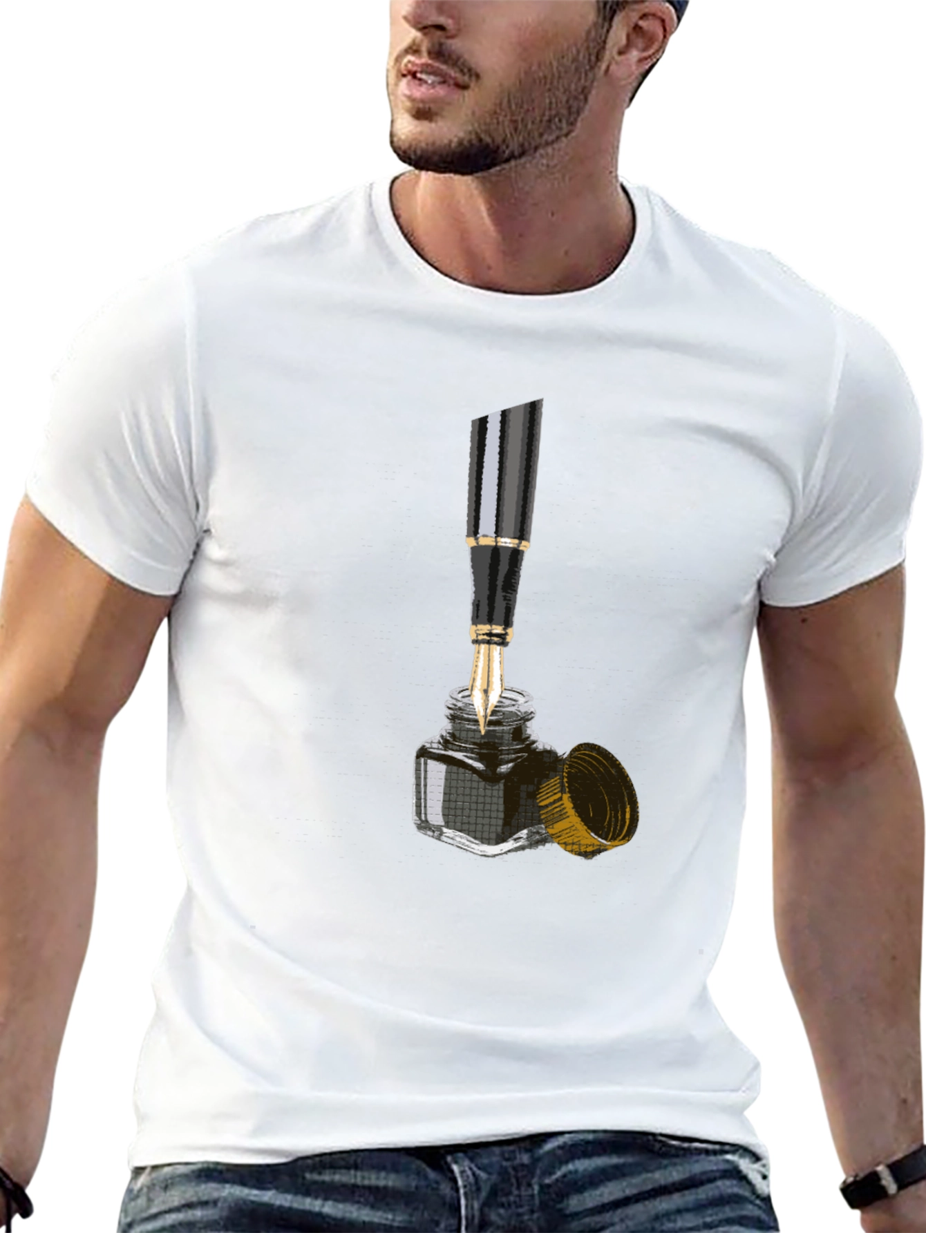 Fountain Pen & Inkwell Graphic Tee - Black