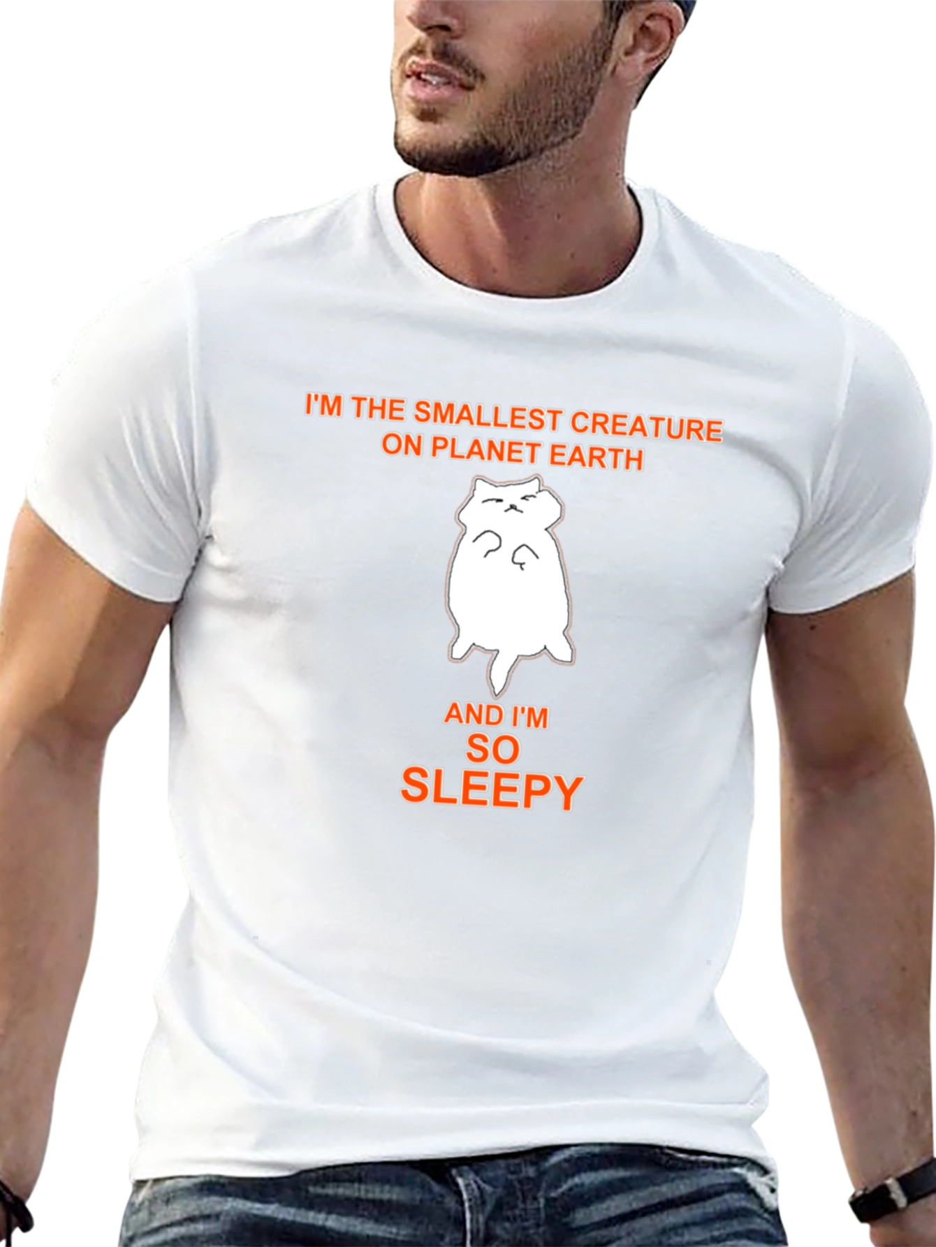 Smallest Creature So Sleepy Black Tee