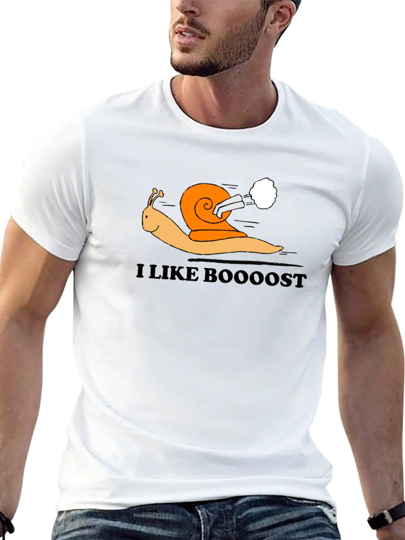 I Like Boooost Turbo Snail Black T-Shirt