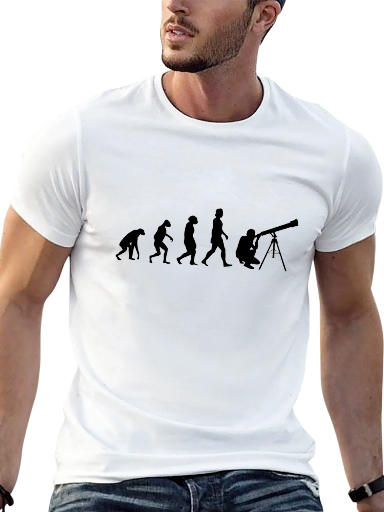 Evolution of Astronomy Black T-Shirt
