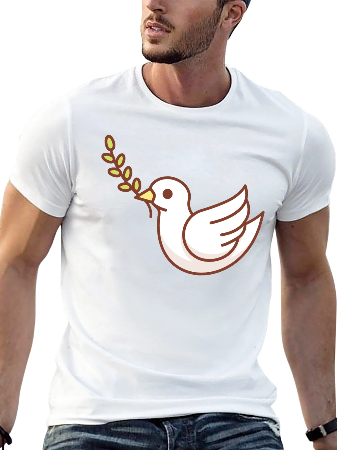 Peace Dove Graphic T-Shirt - Black