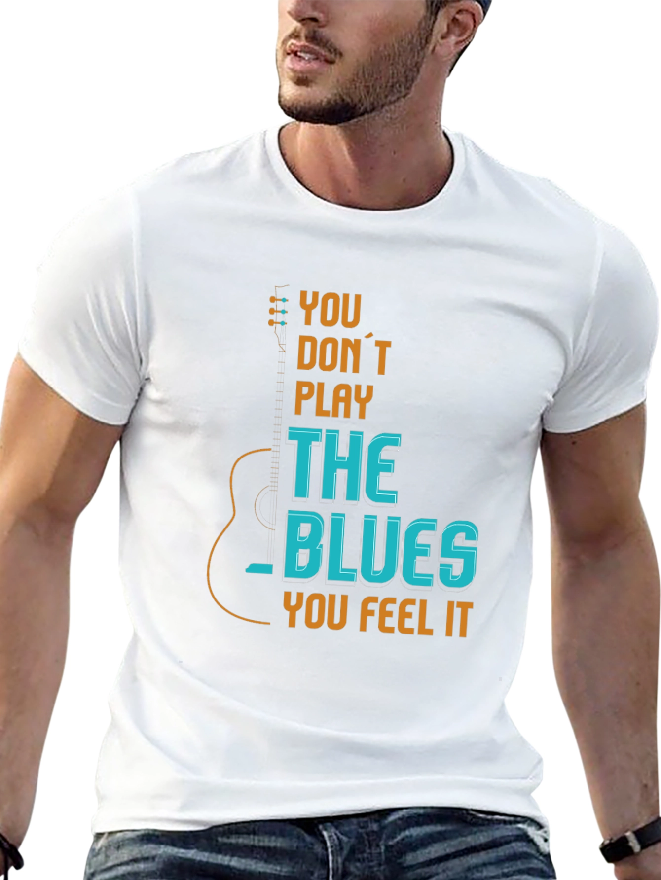 Blues Guitar T-Shirt - Feel The Music