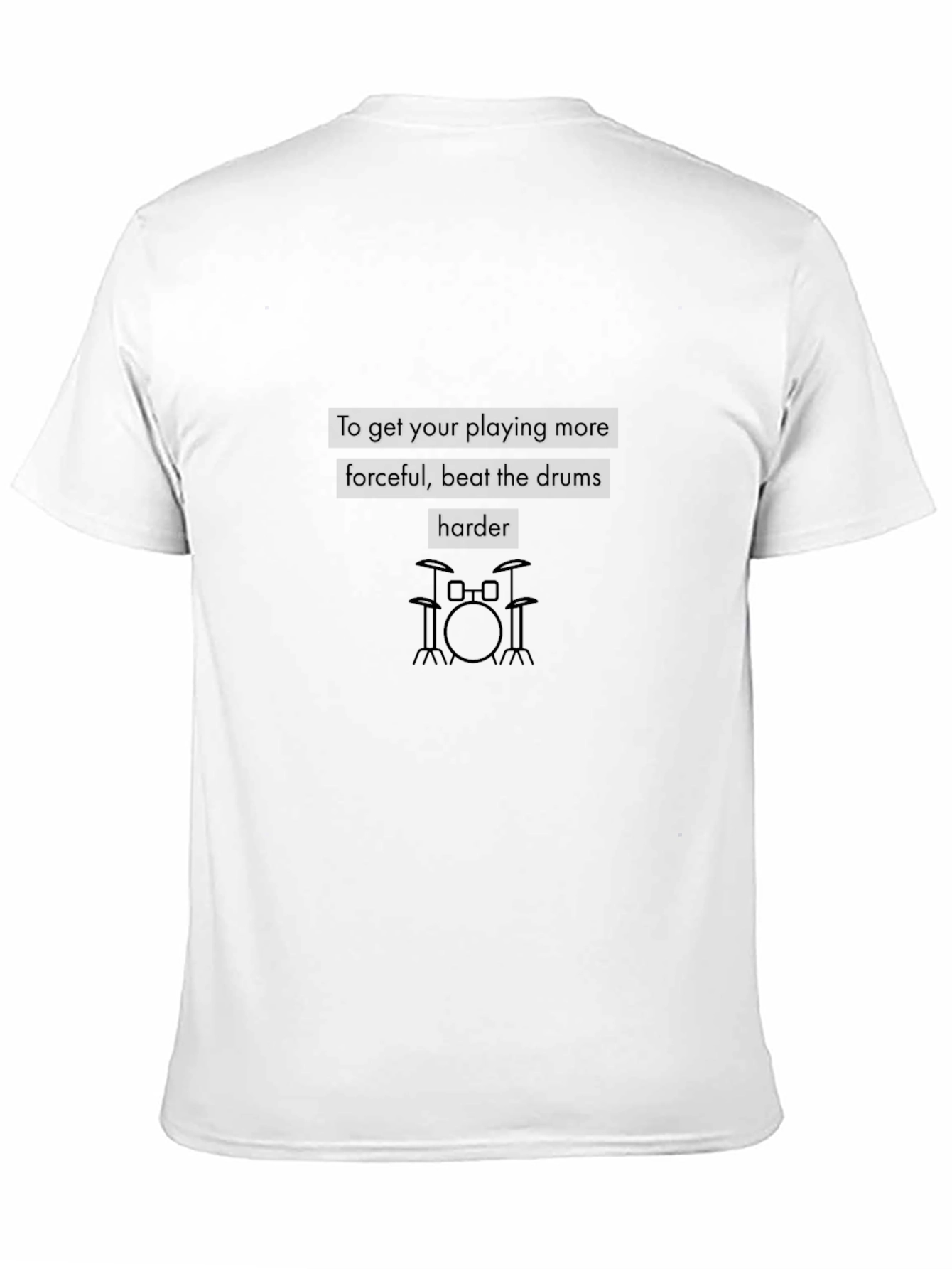 Drum Harder Tee - Black Graphic T-Shirt