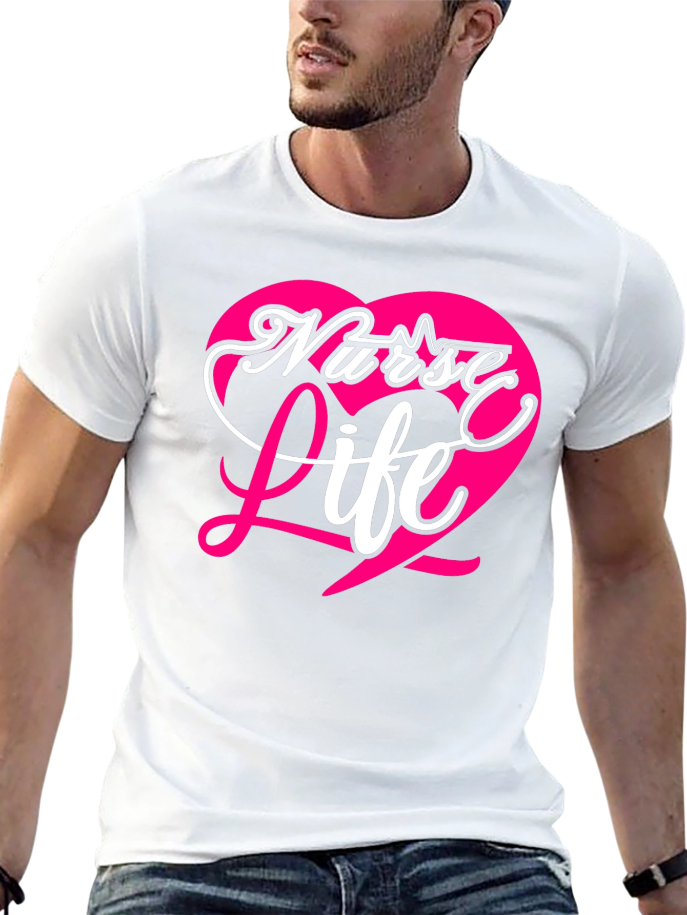 Nurse Life Heart Graphic T-Shirt