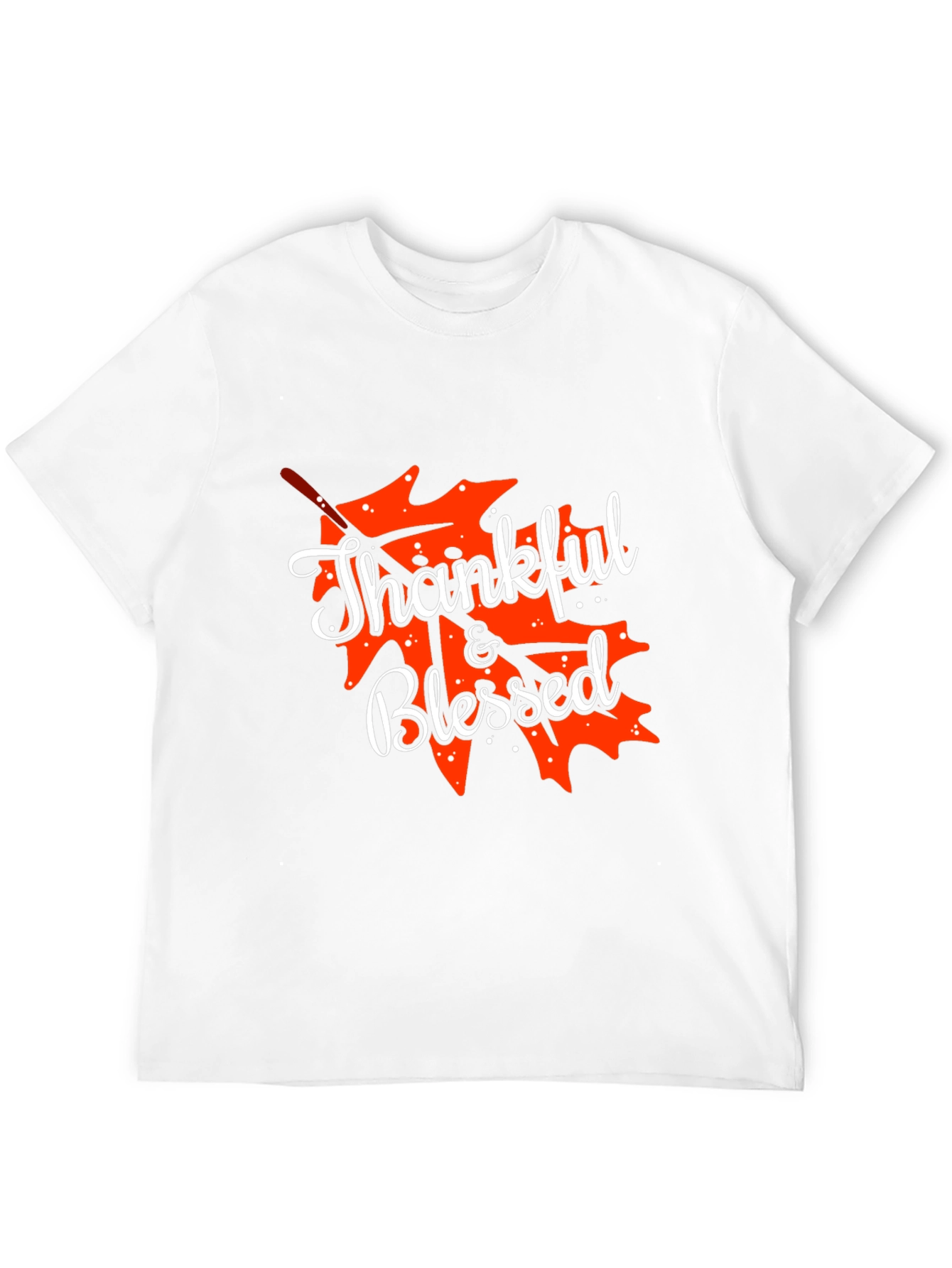 Thankful & Blessed Leaf Graphic Tee