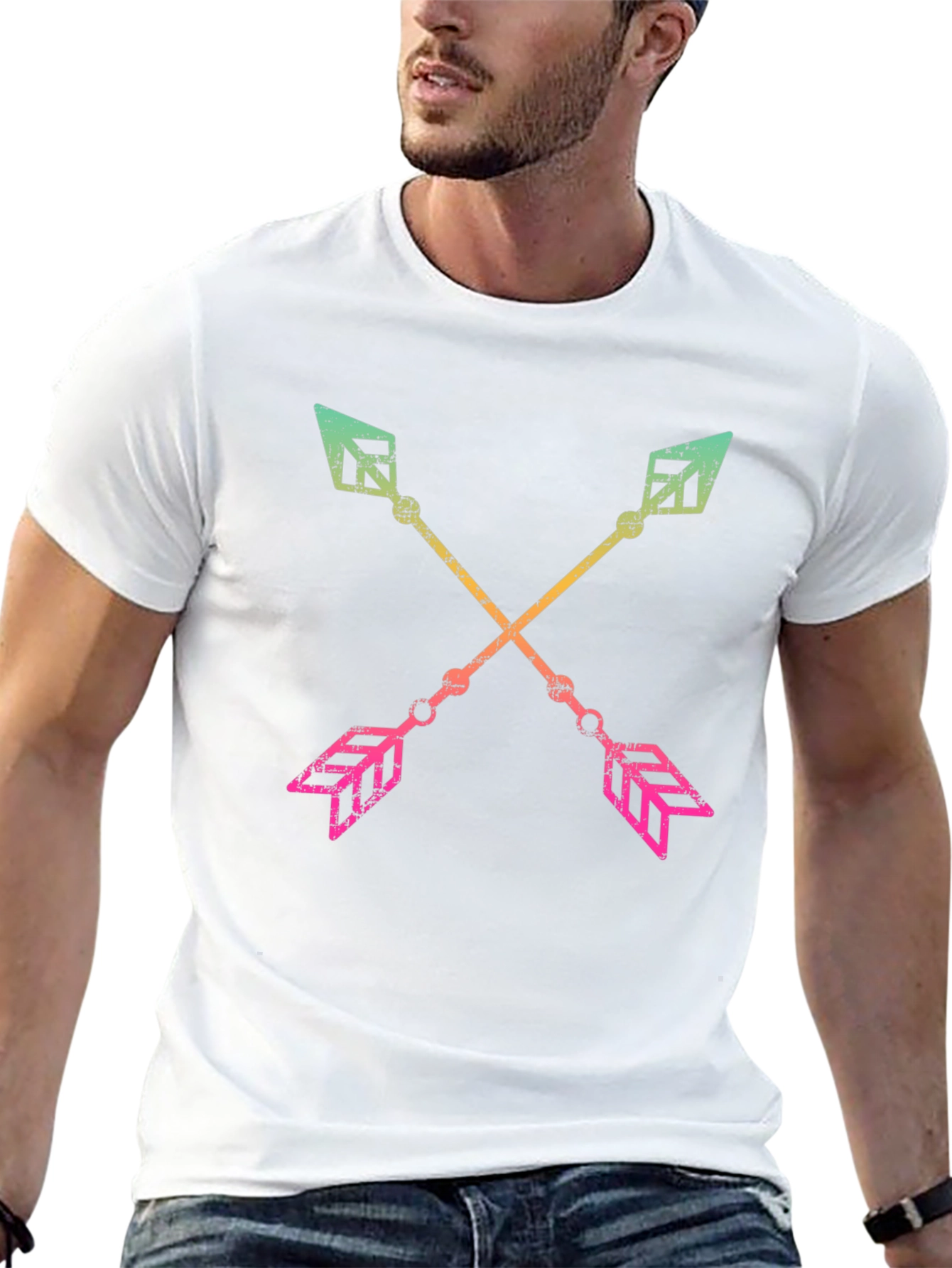 Crossed Arrows Graphic Tee - Mens Black T-Shirt