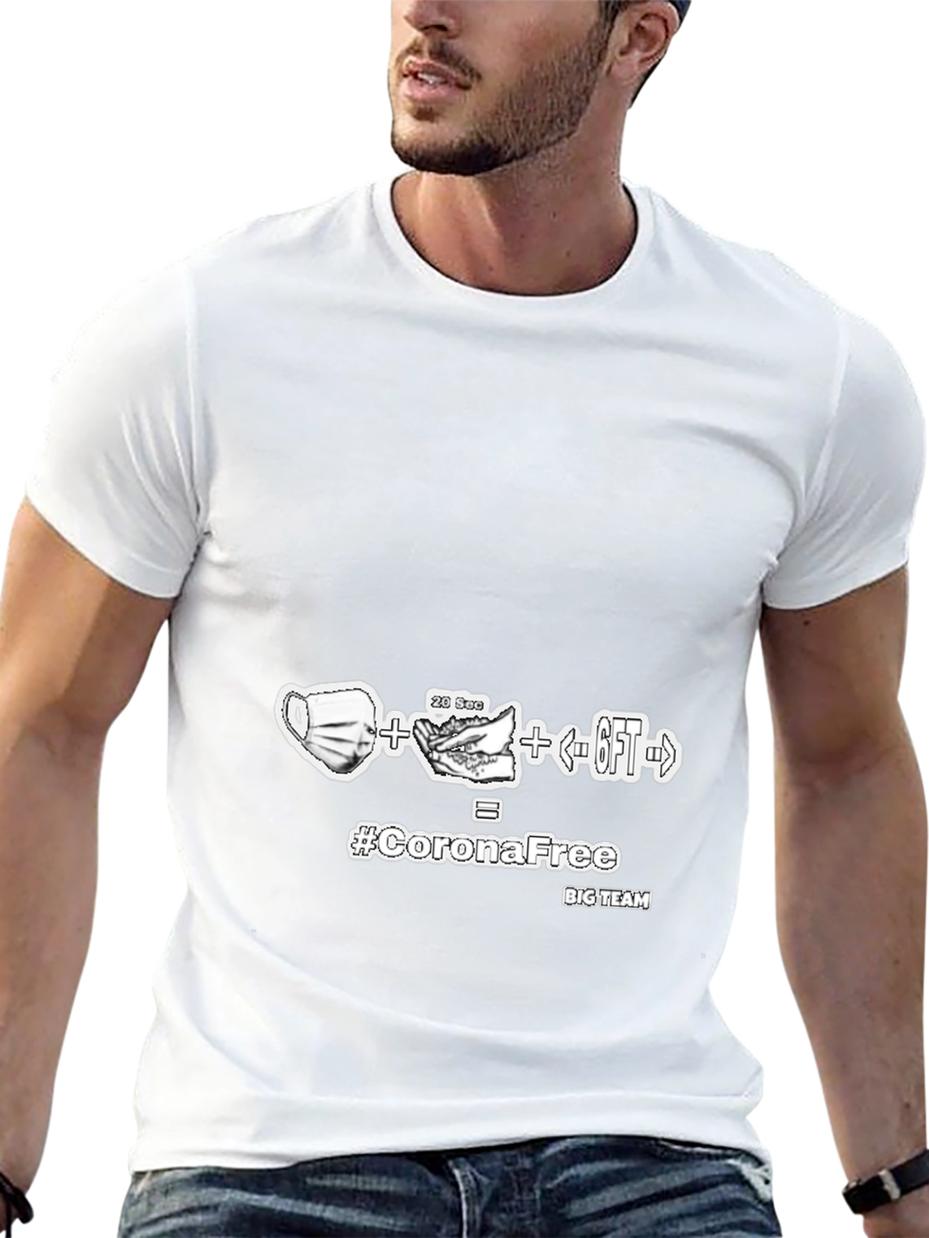 Corona Free Black T-Shirt