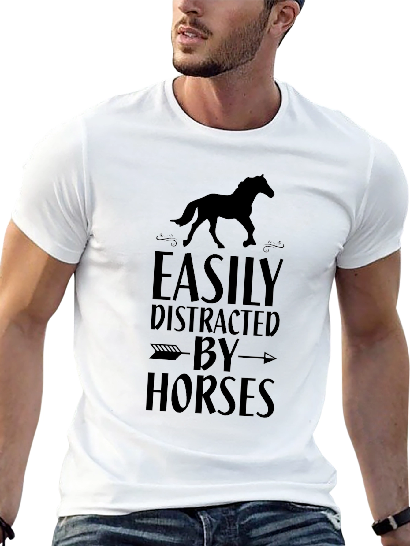 Easily Distracted by Horses Graphic Tee
