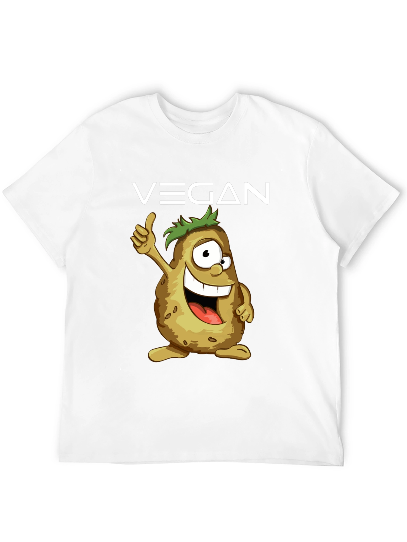 Vegan Potato Cartoon T-Shirt