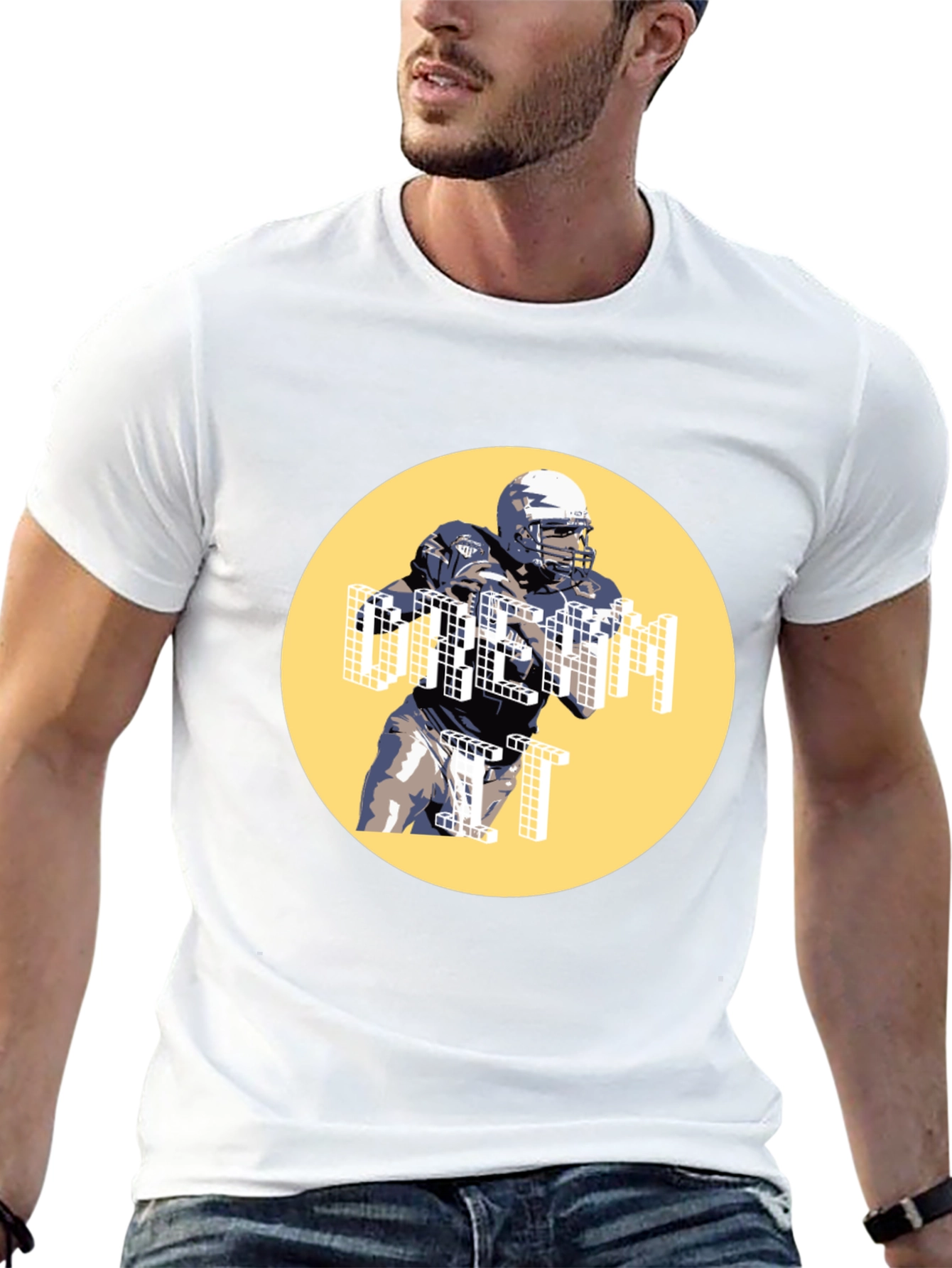Football Player Graphic Tee - Dream It