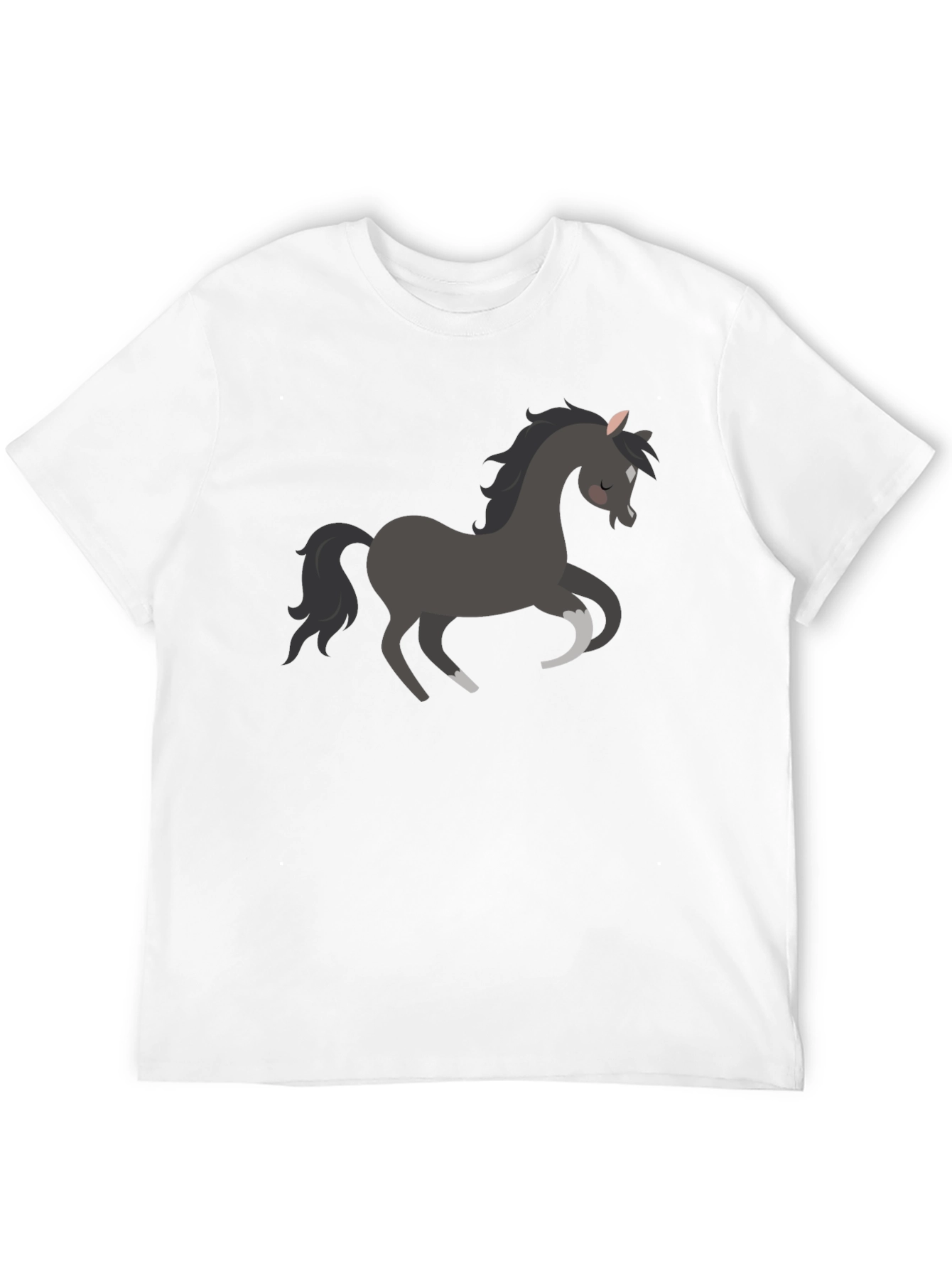 Black Horse Graphic Tee - Mens Casual Shirt