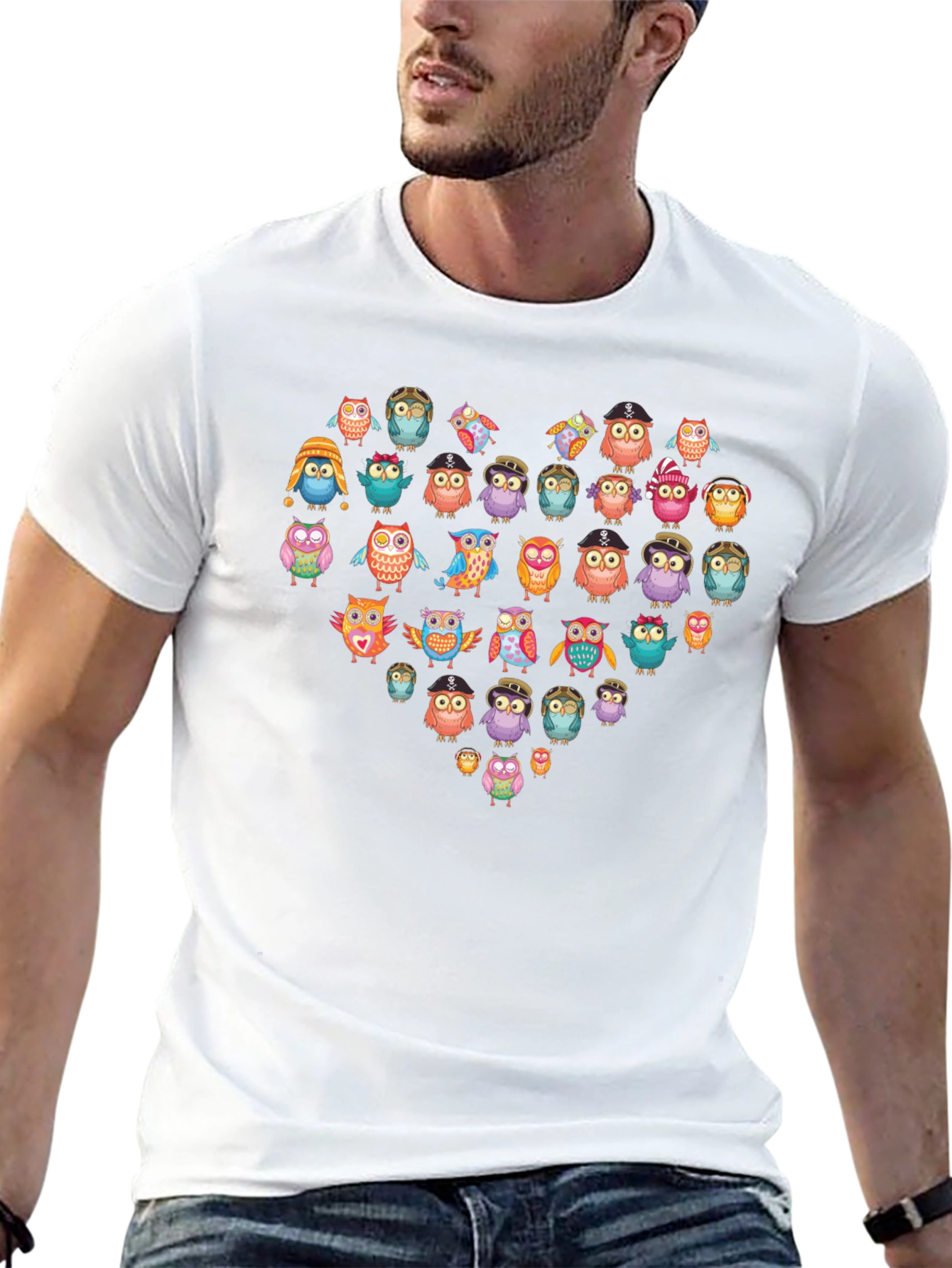 Owl Heart T-Shirt - Unique Graphic Tee