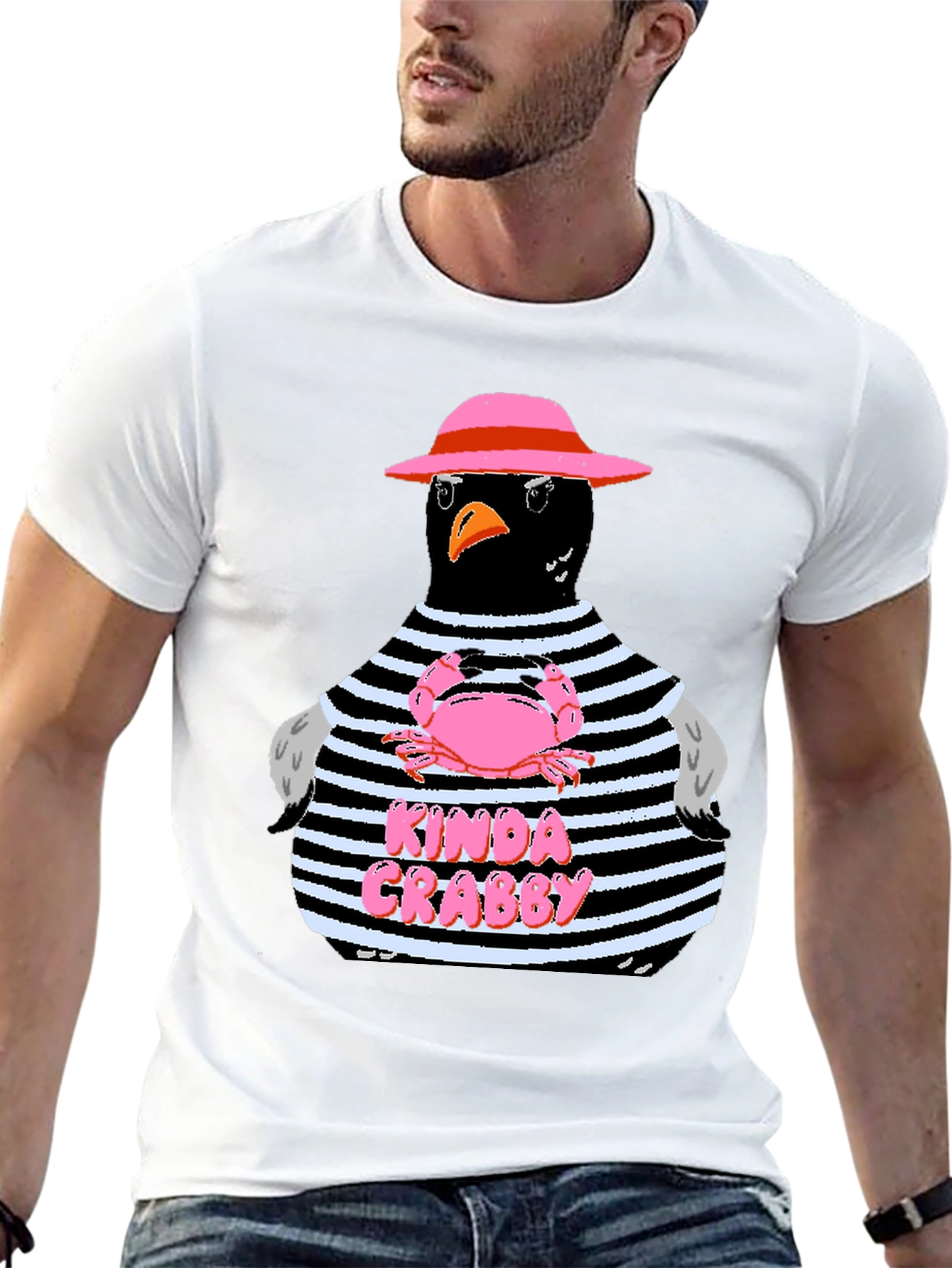 Kinda Crabby Graphic Tee - Funny Bird Shirt