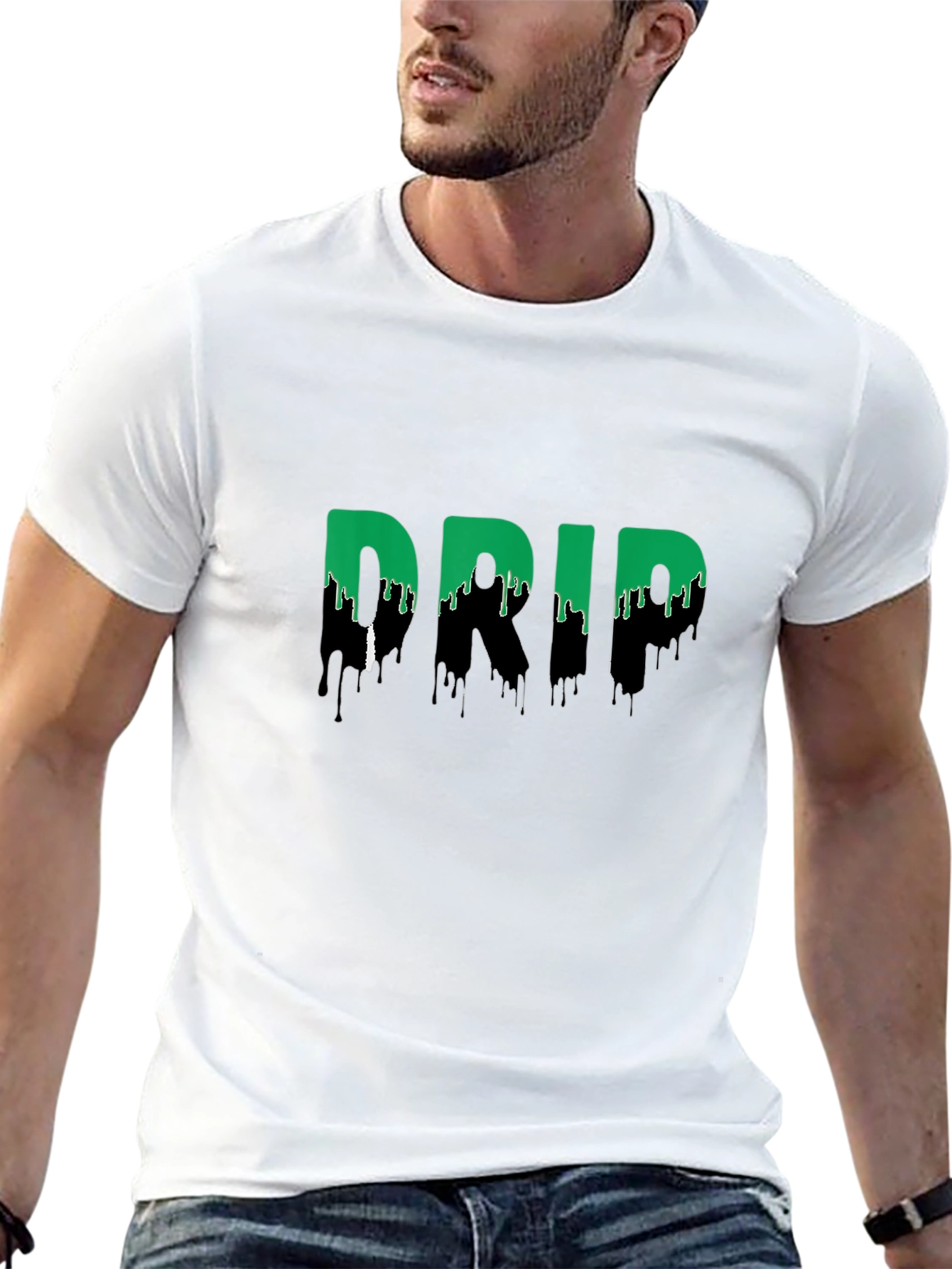 Drip Graphic Print Mens T-Shirt