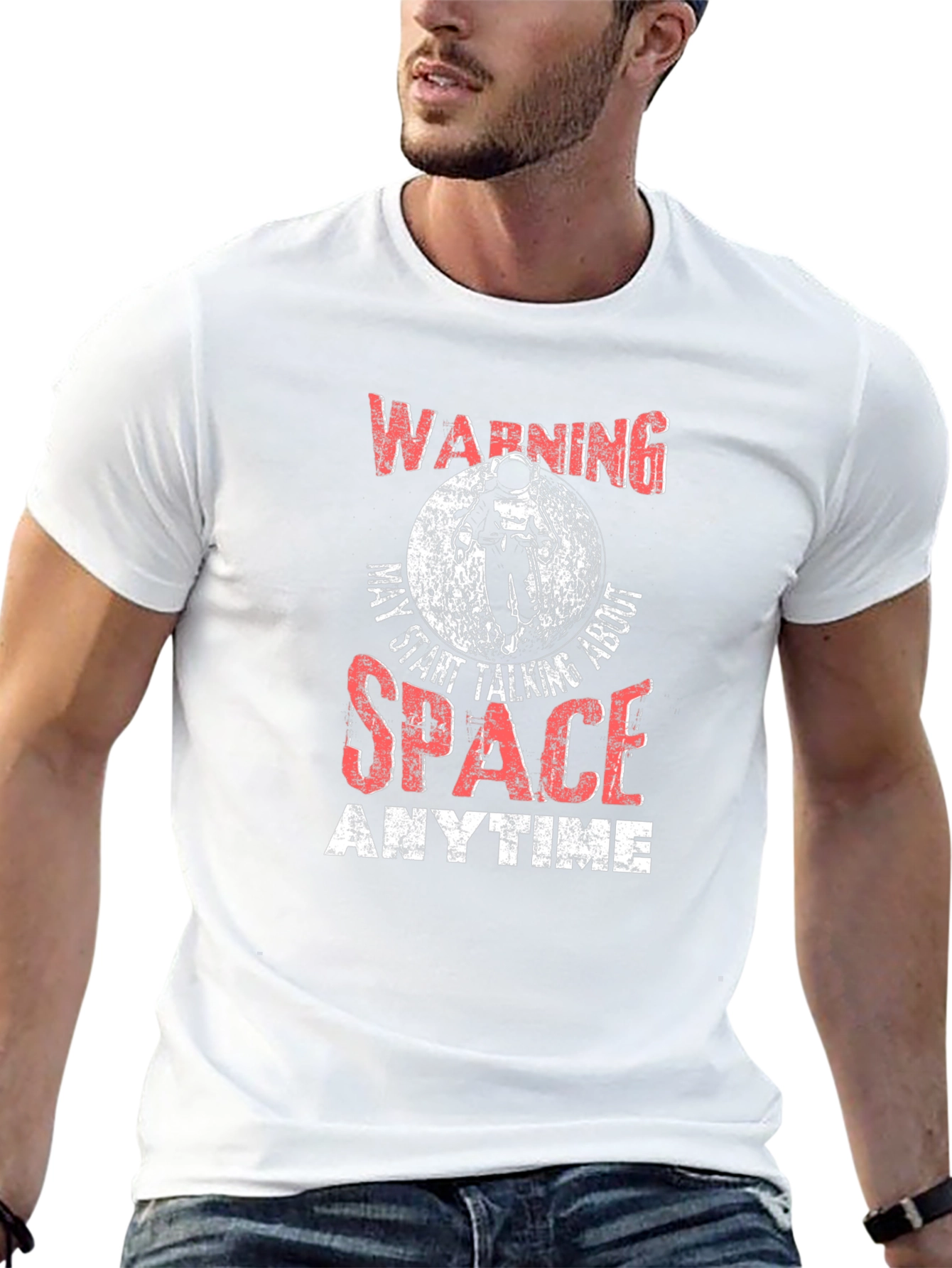 Warning Space T-Shirt - Astronaut Design