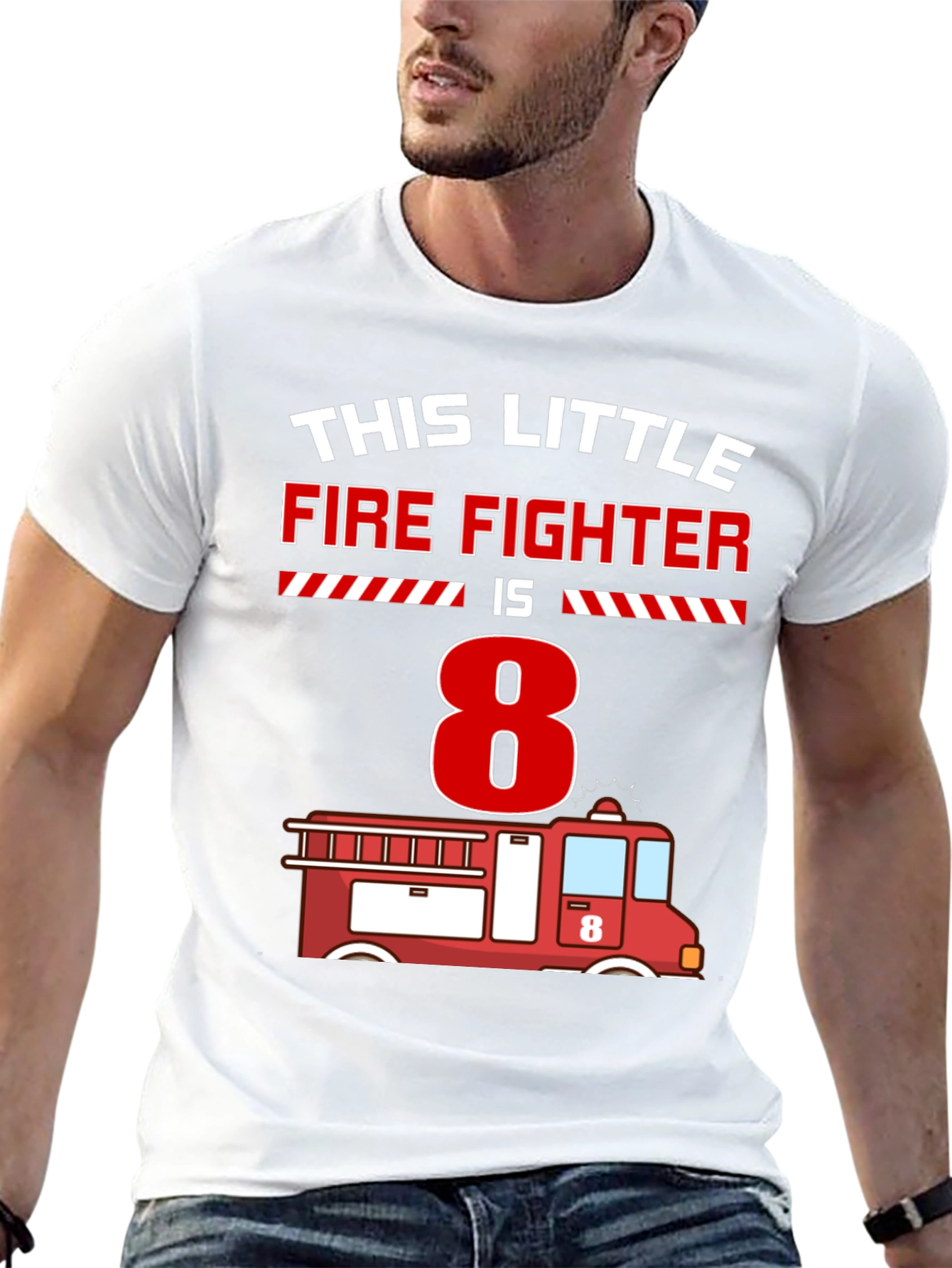 Firefighter 8th Birthday T-Shirt