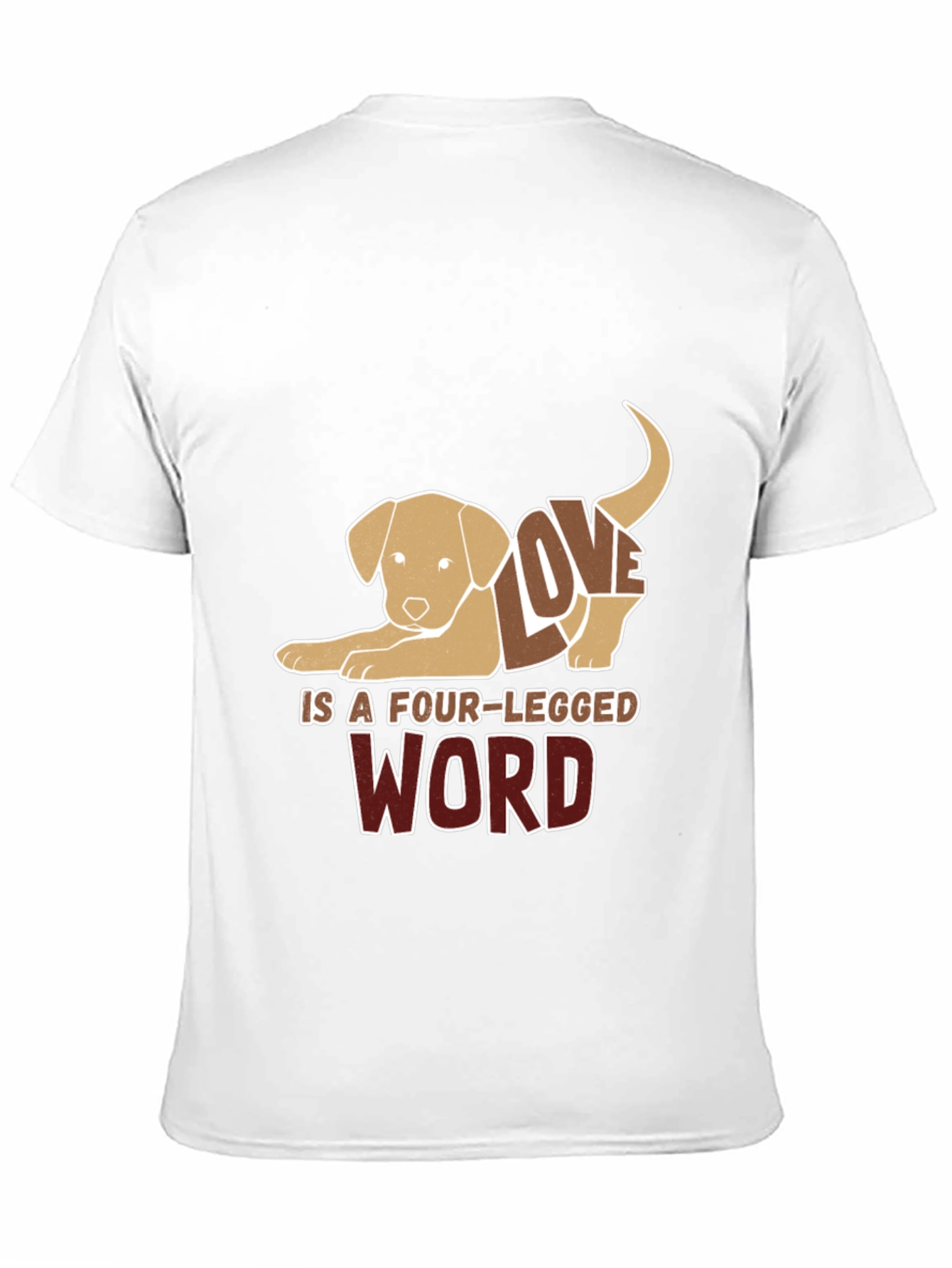 Dog Lover Tee: Four-Legged Word Design