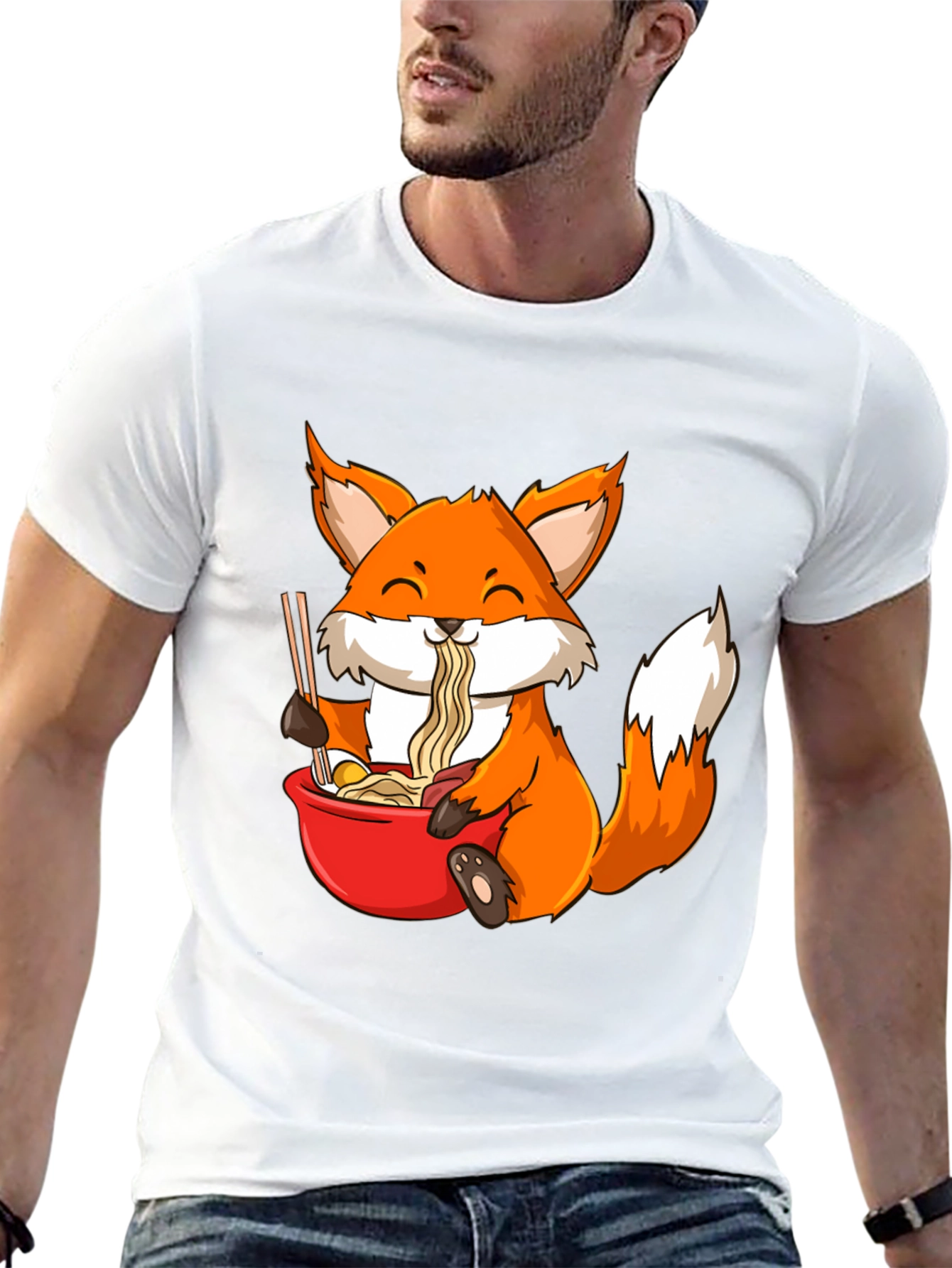 Fox Ramen T-Shirt - Cute Anime Style Tee