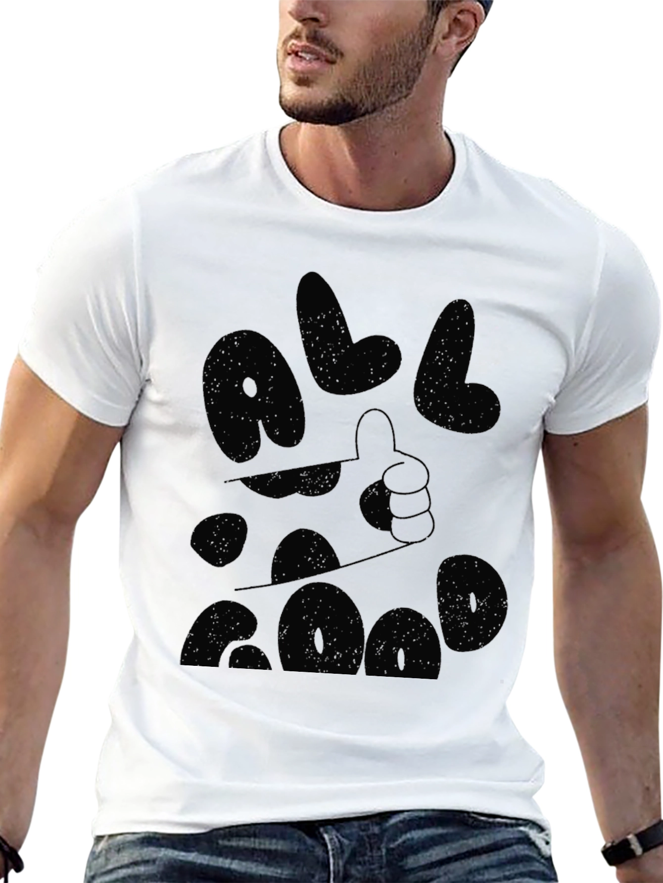 All Good Graphic Tee - Black Casual Comfort