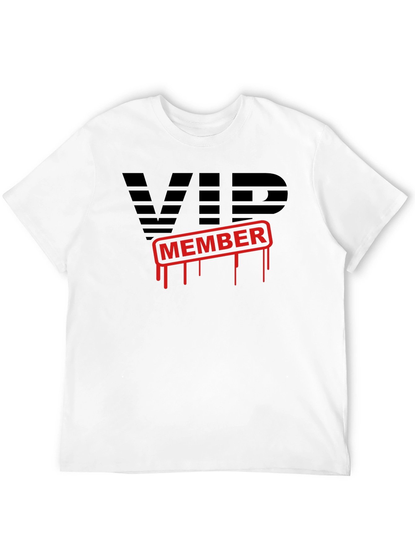 VIP Member Graphic T-Shirt - Black Cotton Tee