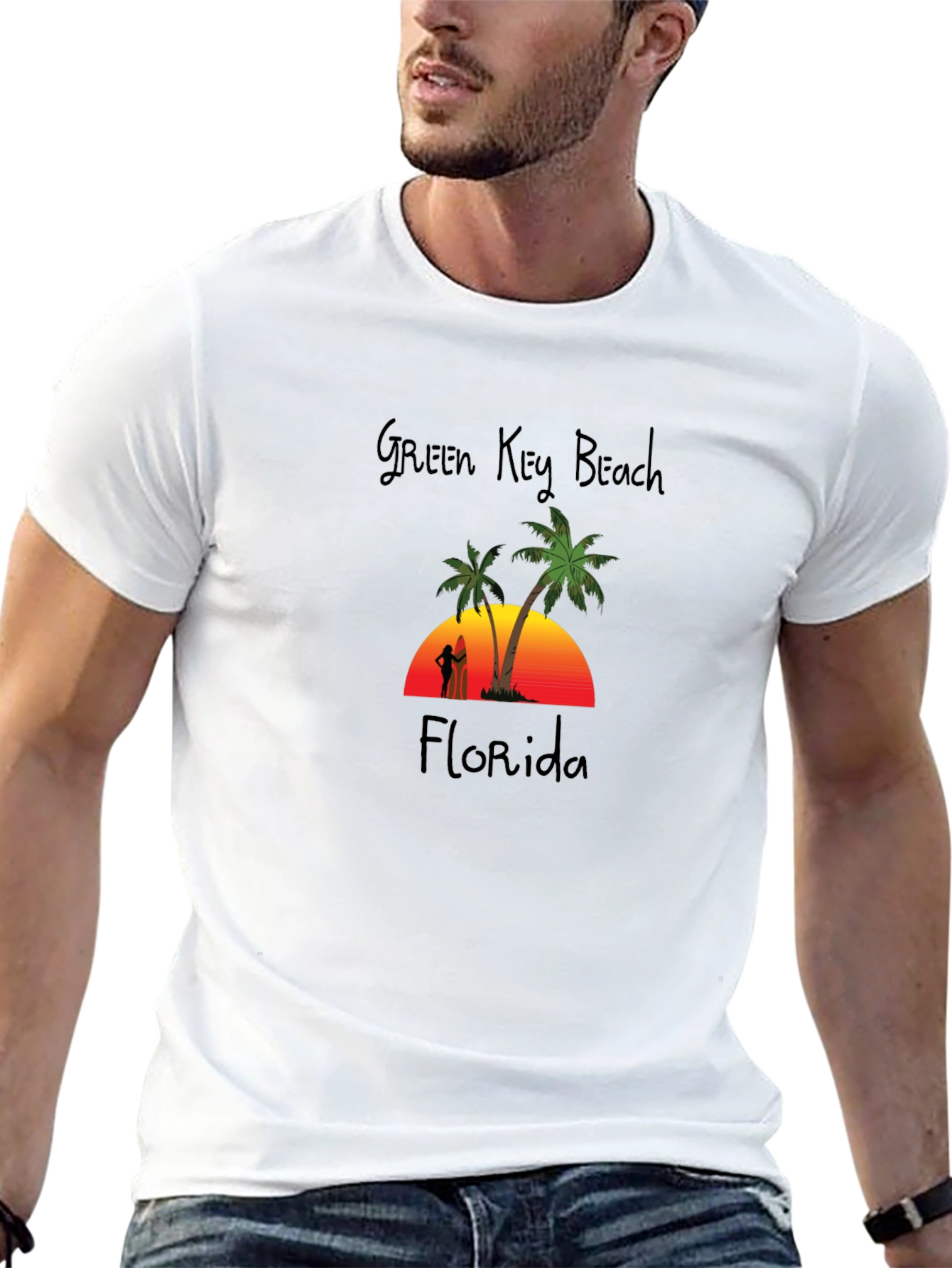 Green Key Beach Florida Graphic Tee
