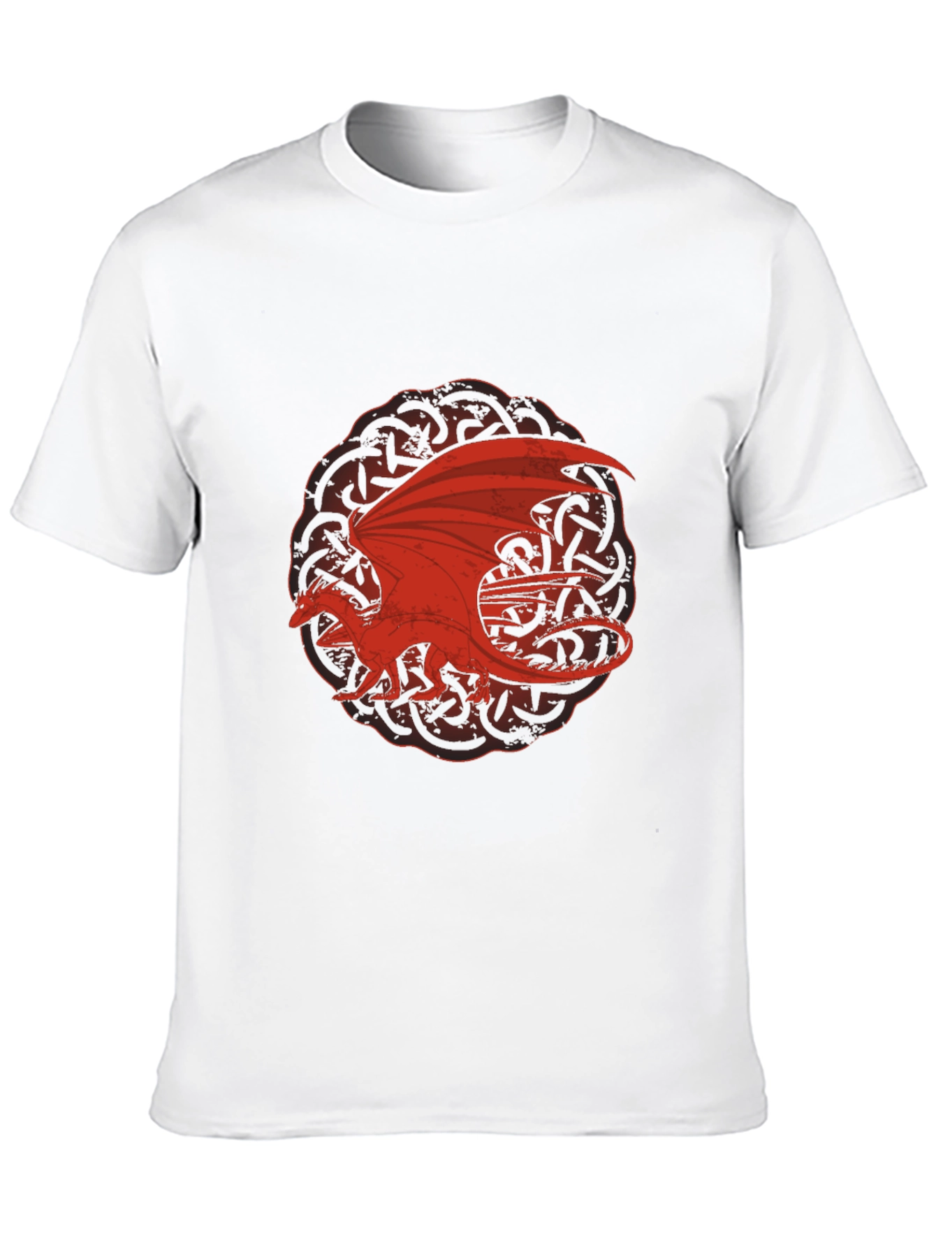 Red Dragon Celtic Knot Black T-Shirt