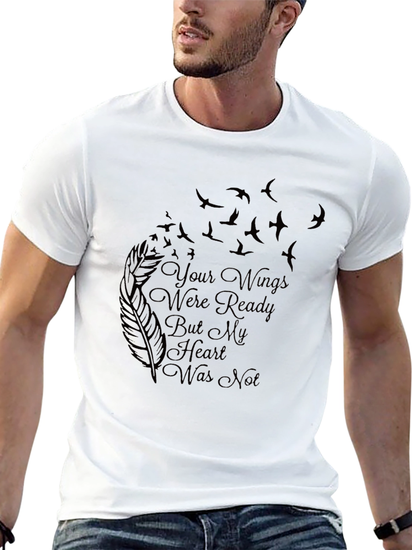 Memorial Wings Ready Heart Not Graphic Tee