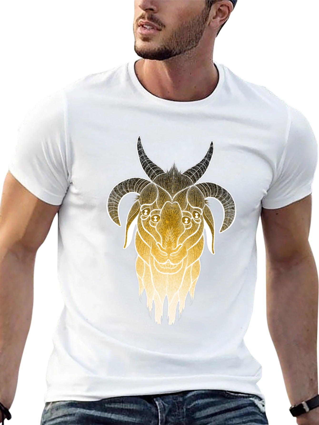 Goat Head Graphic Black T-Shirt