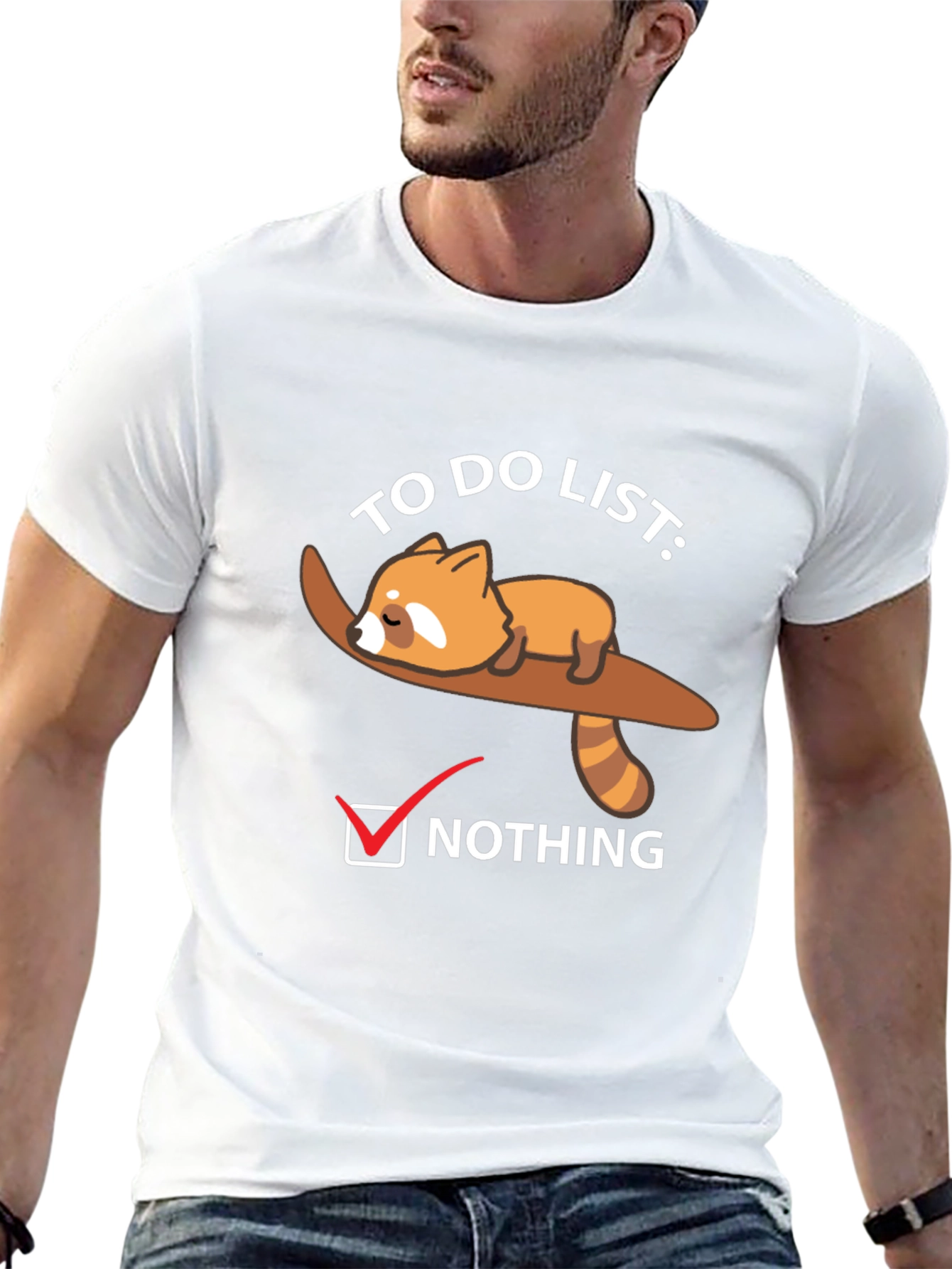Lazy Red Panda To-Do List: Nothing T-Shirt