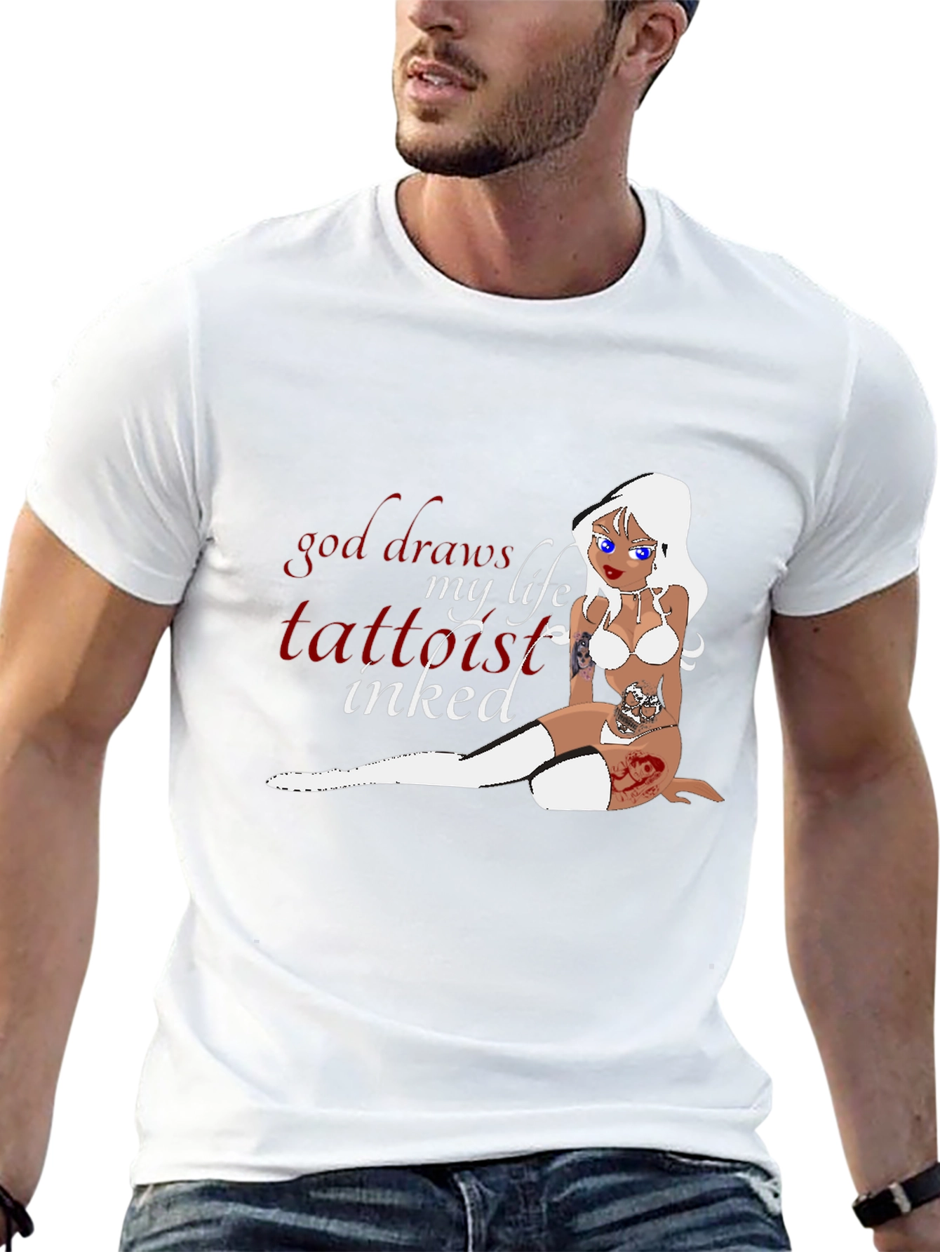 Tattooed Life T-Shirt - Inked Cartoon Girl