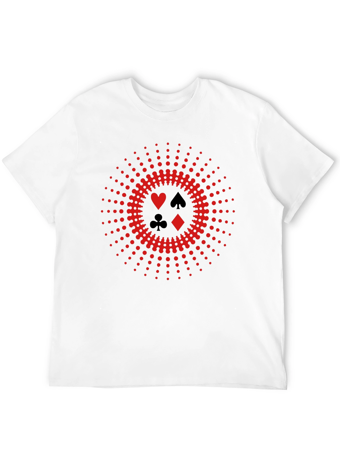 Playing Card Suits Tee - Poker Night Style