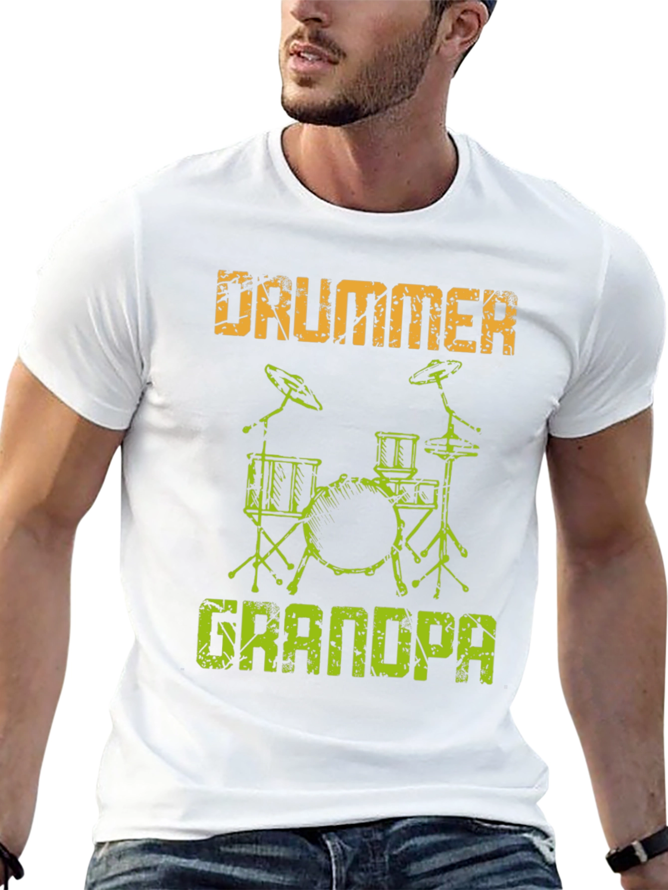 Drummer Grandpa T-Shirt - Rocking Musician Gift