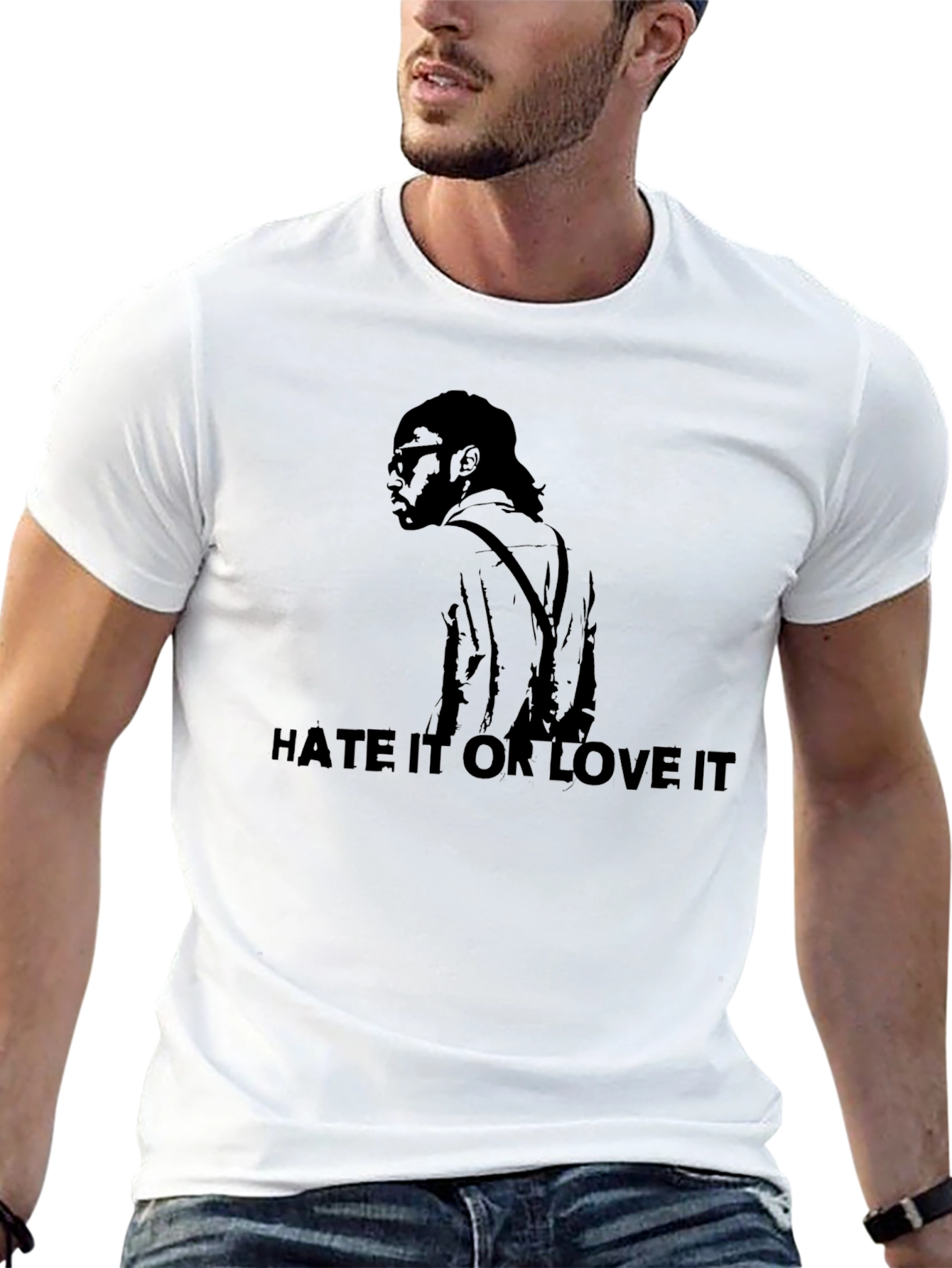 Hate It Or Love It Black Graphic Tee