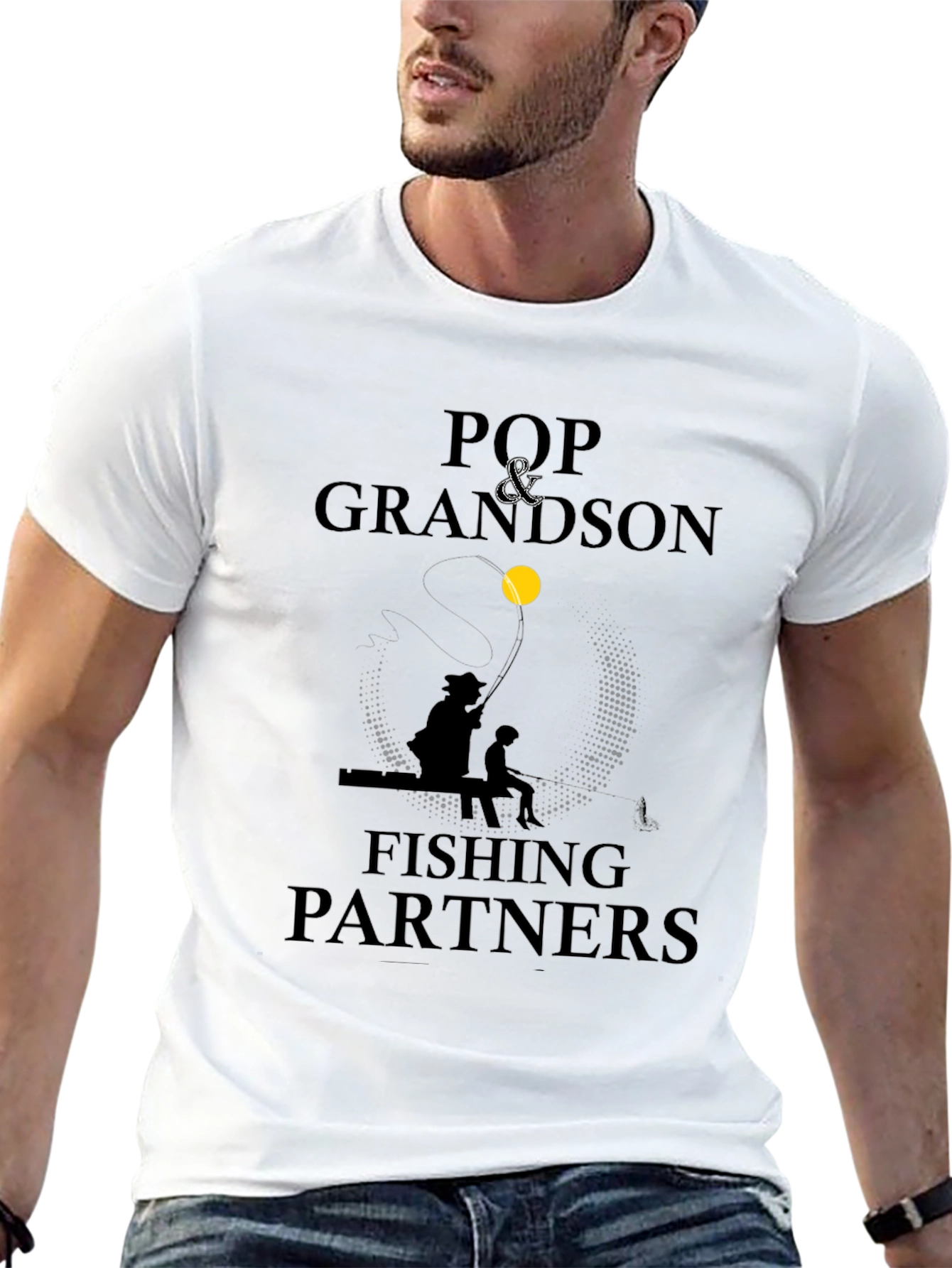 Pop & Grandson Fishing Partners Black T-Shirt