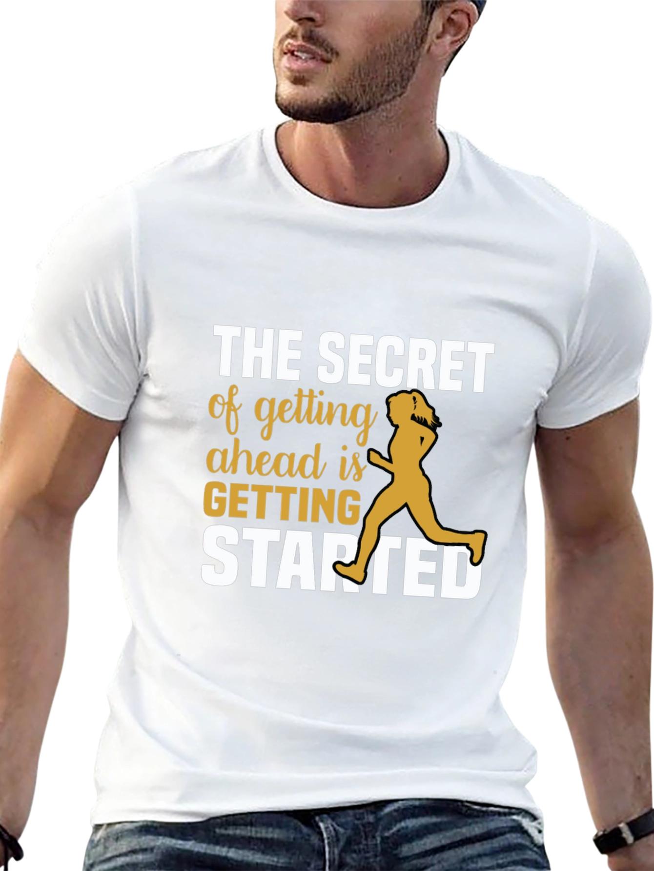 Motivational Running Tee - Secret to Getting Started T-Shirt