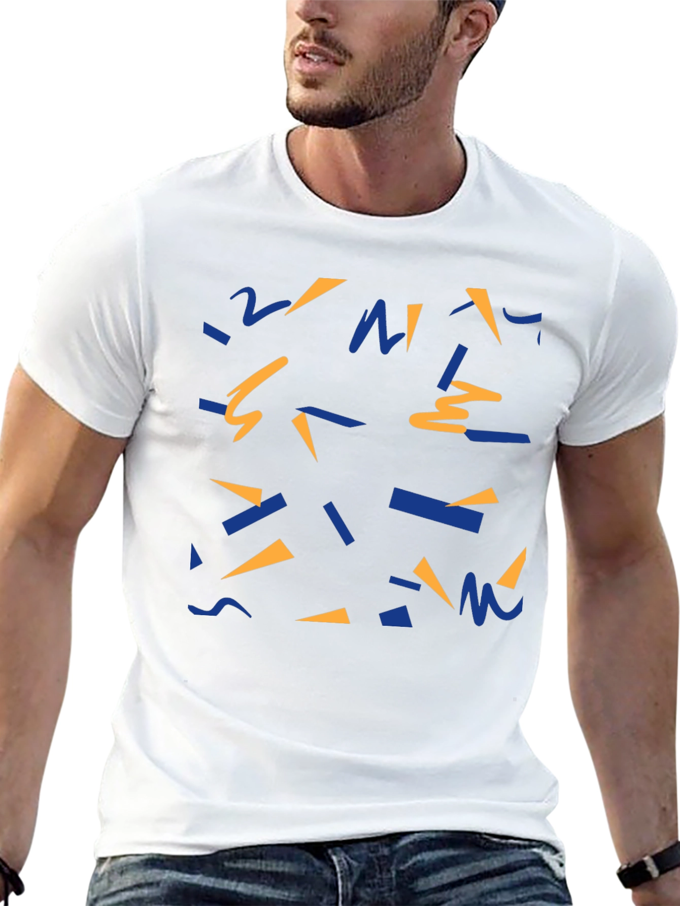 Retro Pattern Black T-Shirt