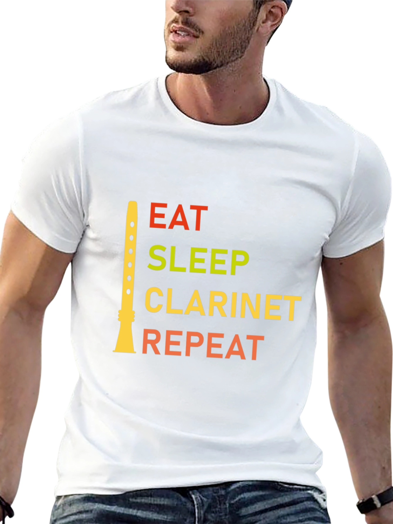 Eat Sleep Clarinet Repeat Graphic Tee