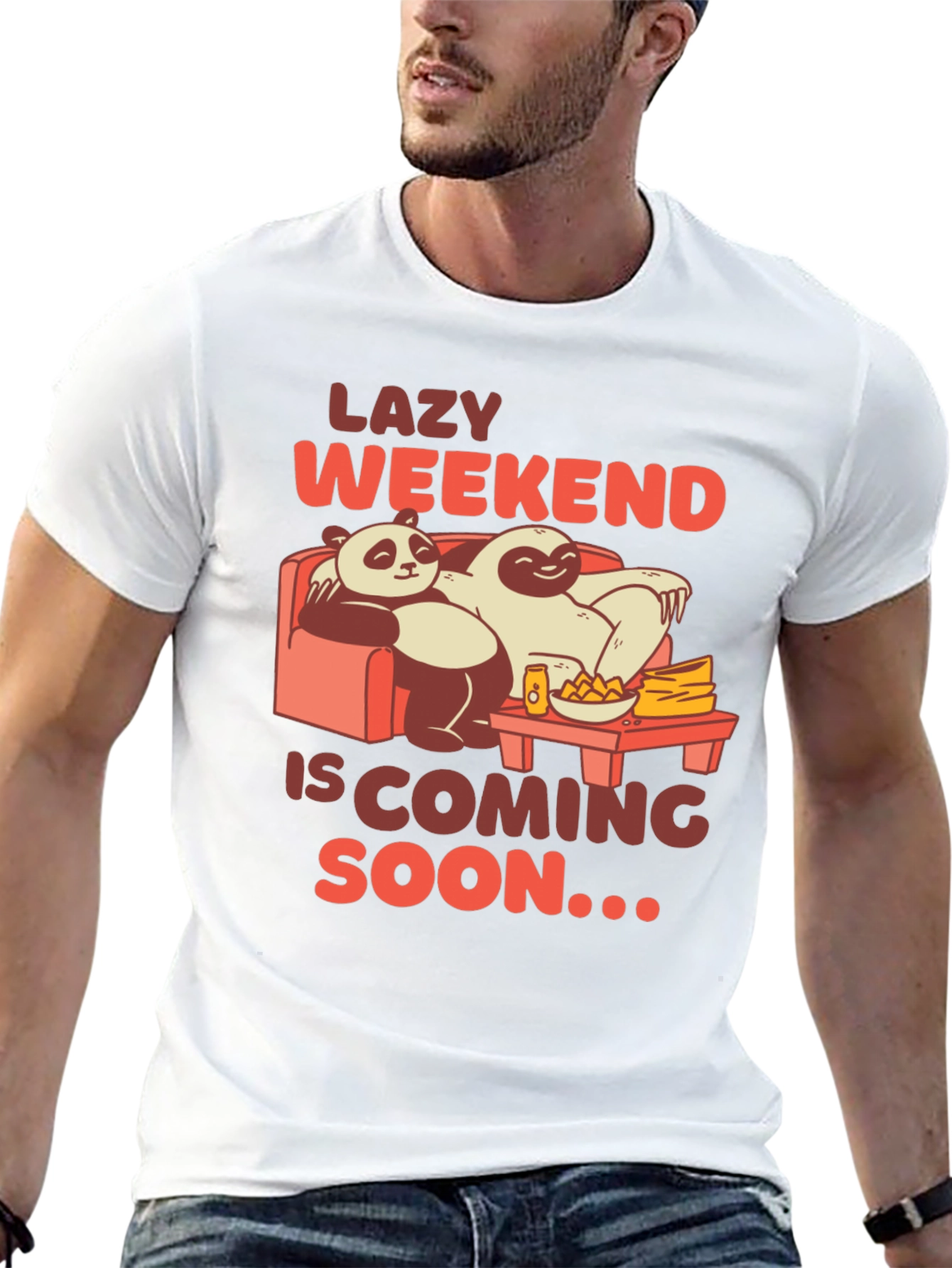 Lazy Weekend Panda & Sloth T-Shirt