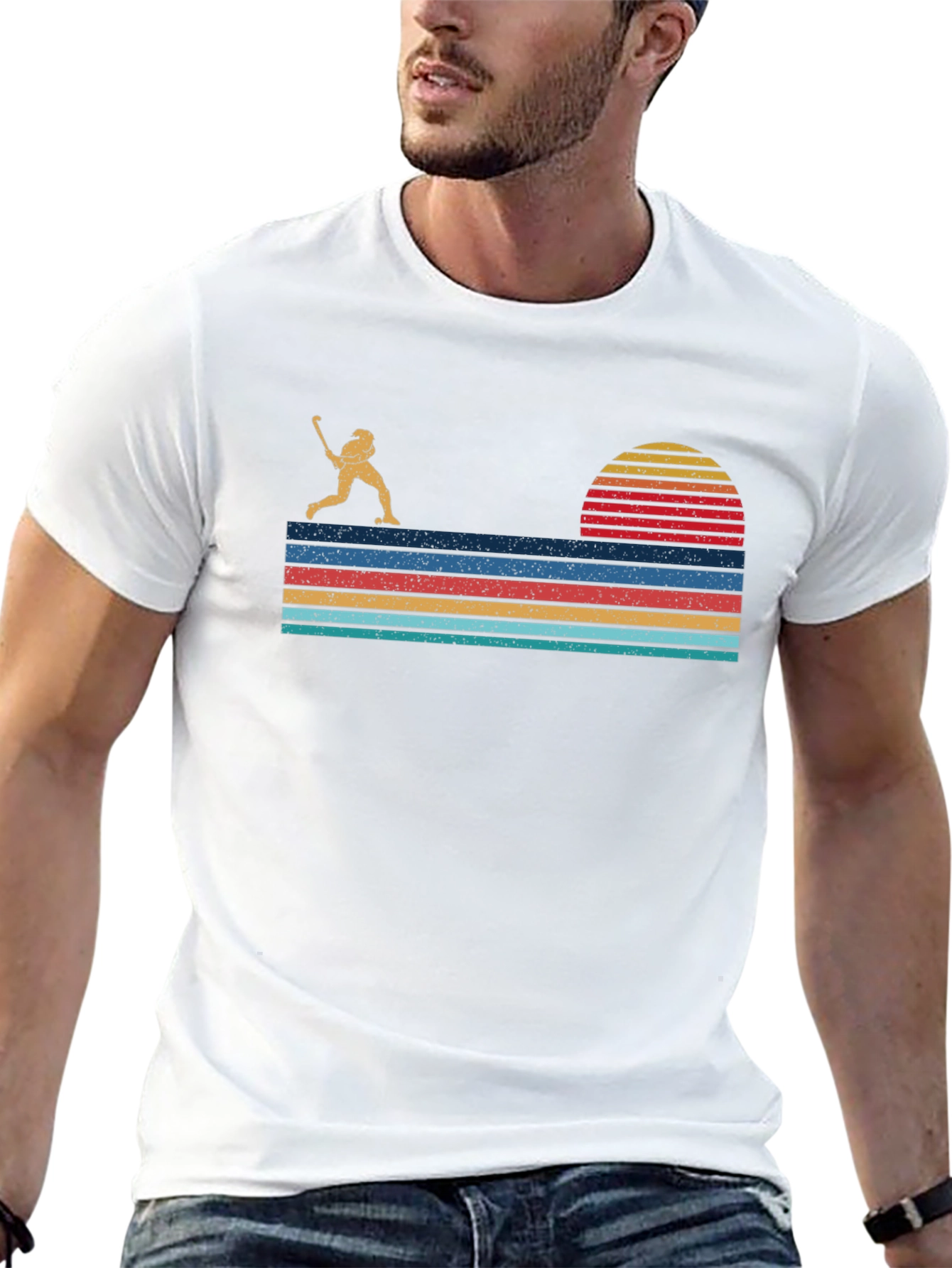 Retro Baseball Sunset Graphic Tee