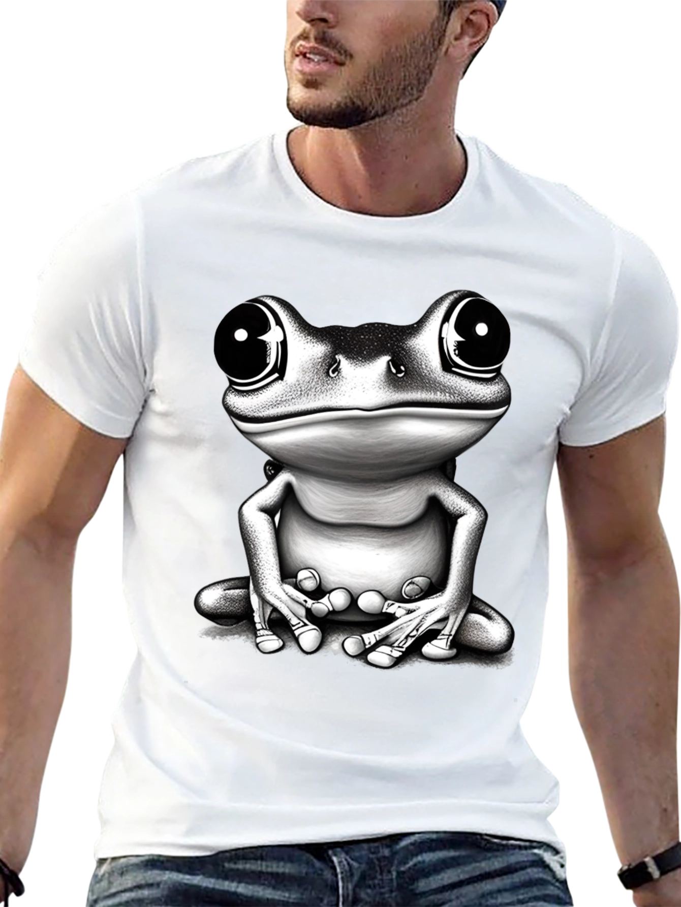 Frog Graphic T-Shirt - Black