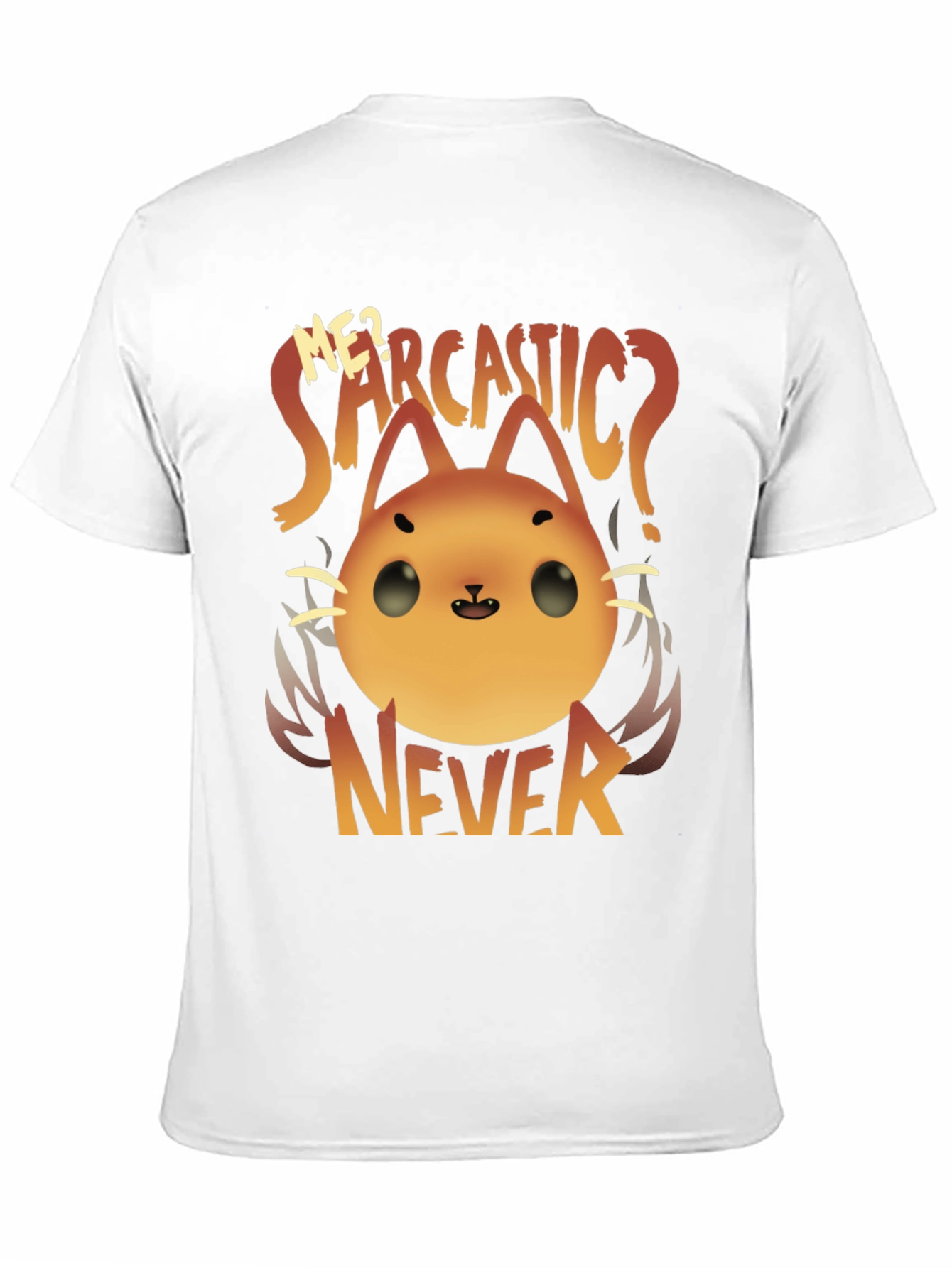 Sarcastic Cat Graphic T-Shirt - Never!
