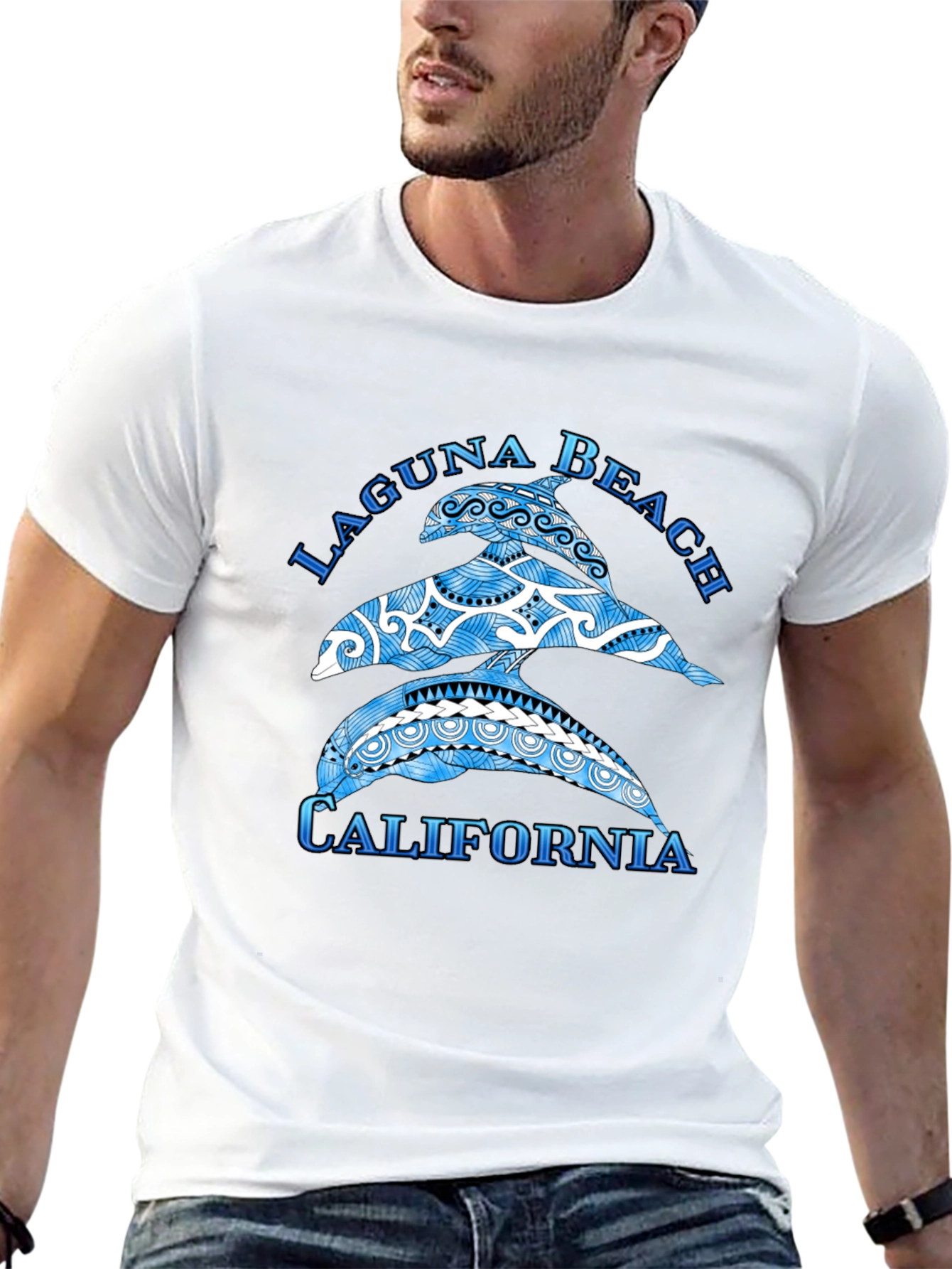 Laguna Beach California Dolphin Graphic Tee