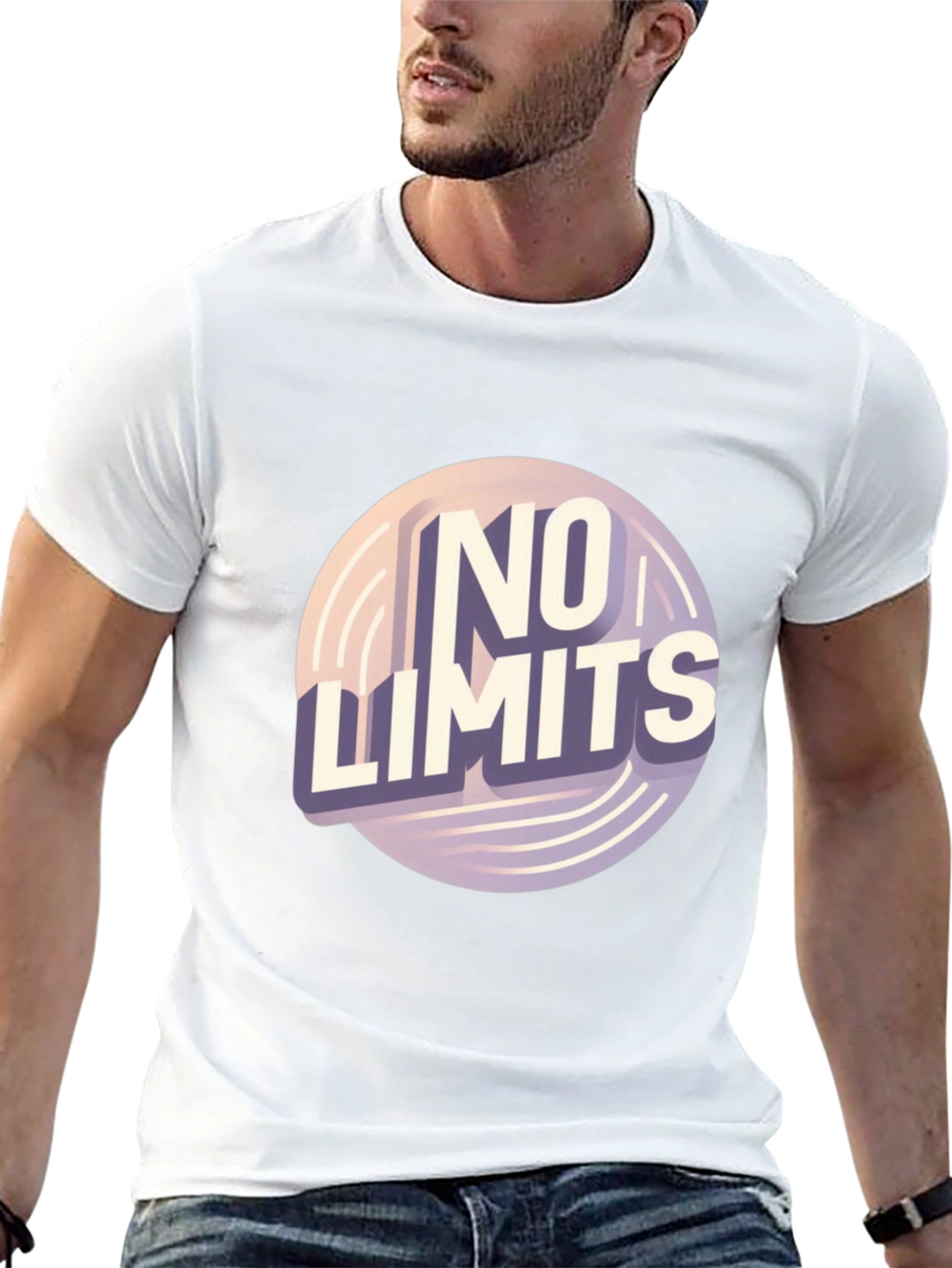 No Limits Graphic Tee - Stylish Cotton Blend