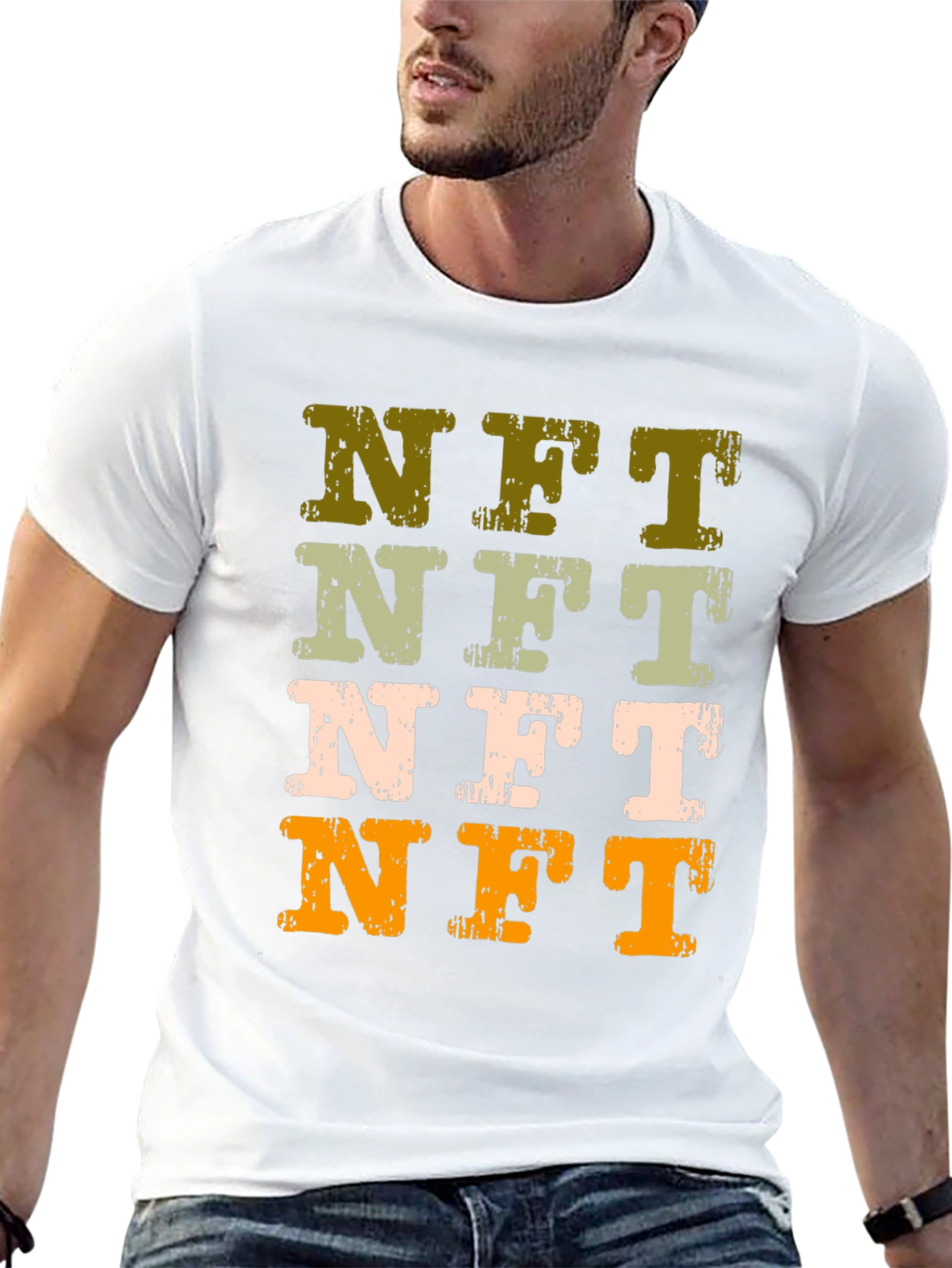 Retro NFT T-Shirt - Distressed Design