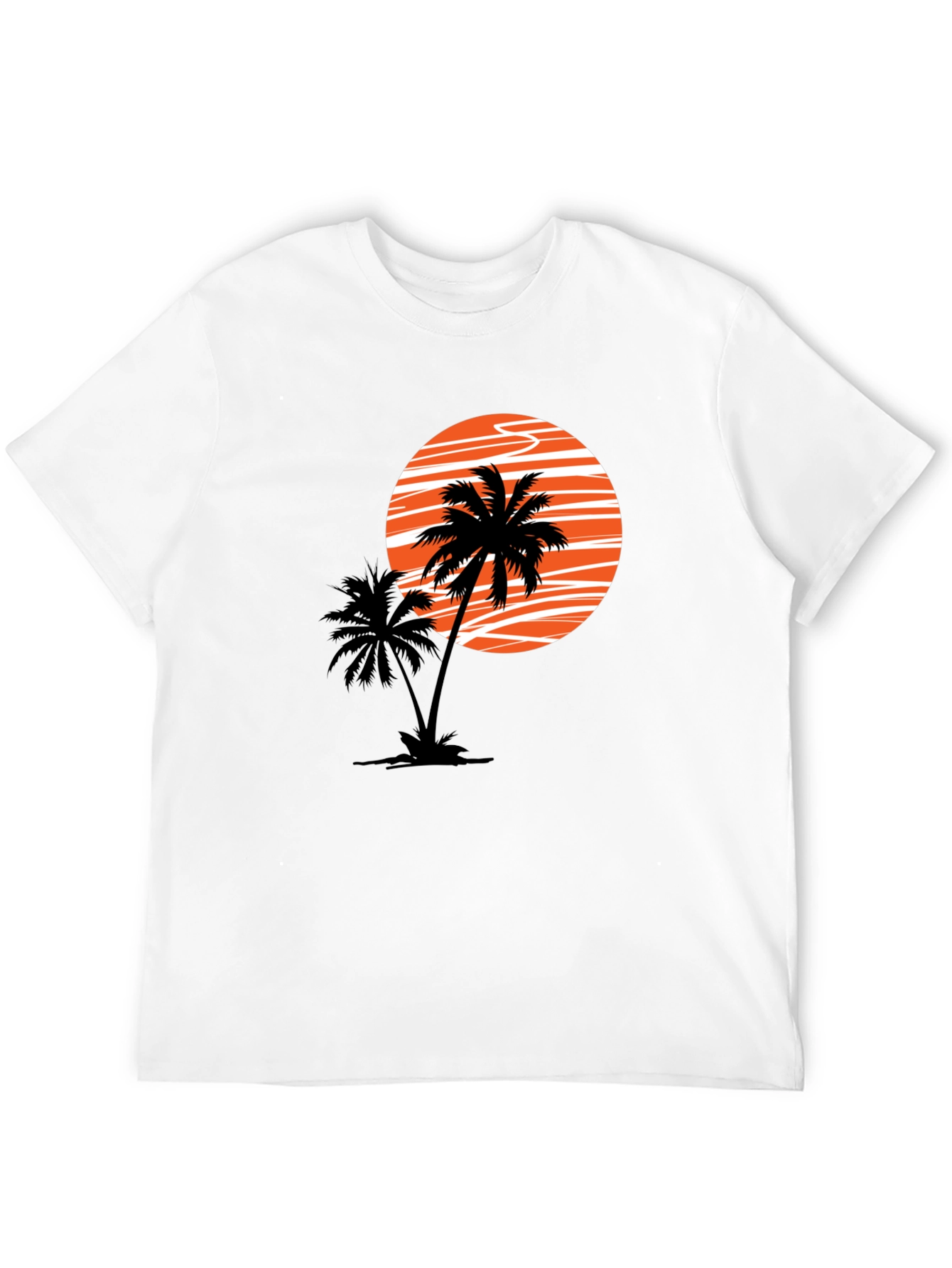 Sunset Palm Graphic Tee - Black