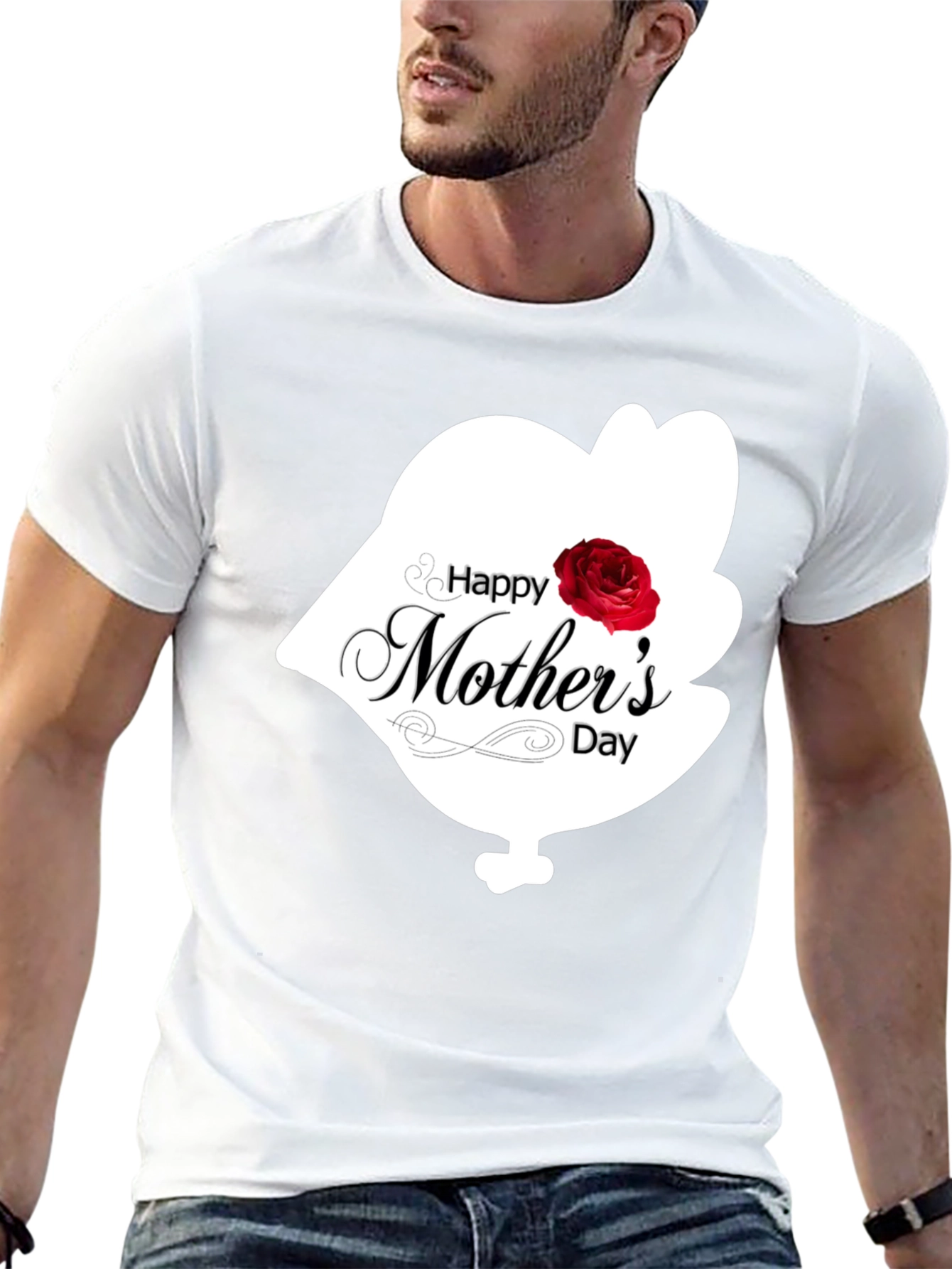 Happy Mothers Day T-Shirt - Black