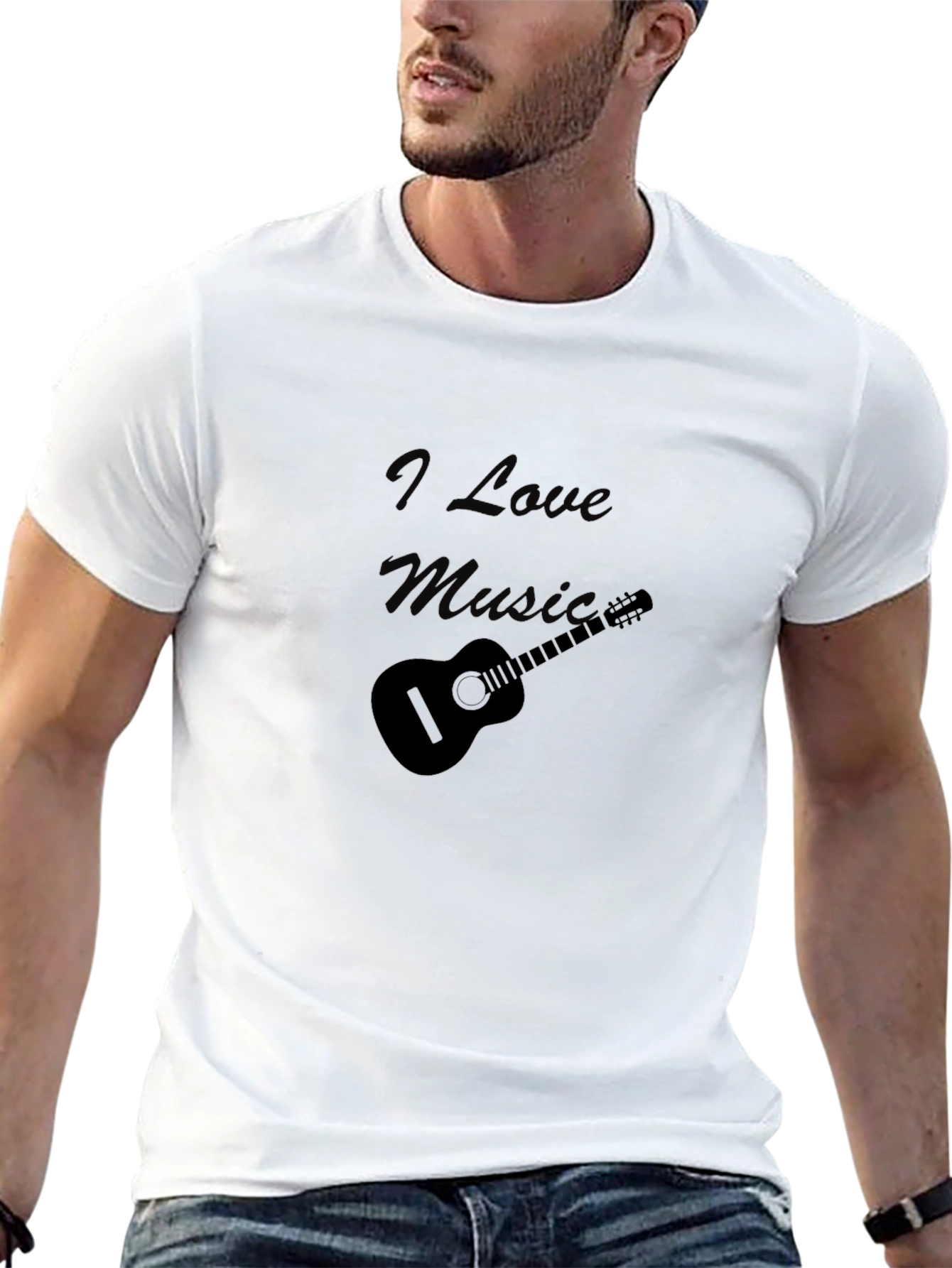 I Love Music Black T-Shirt