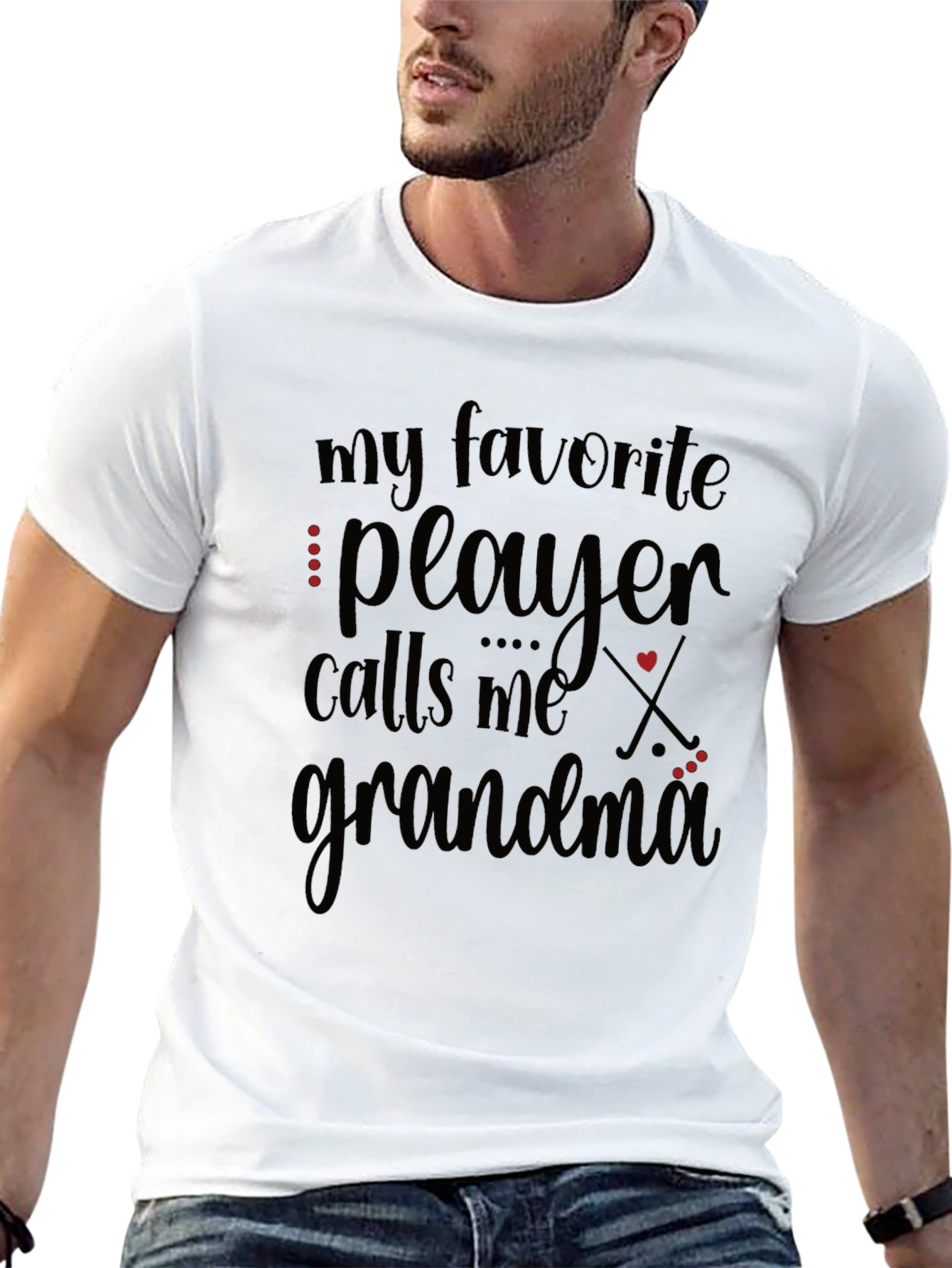 My Favorite Player Calls Me Grandma Black Tee