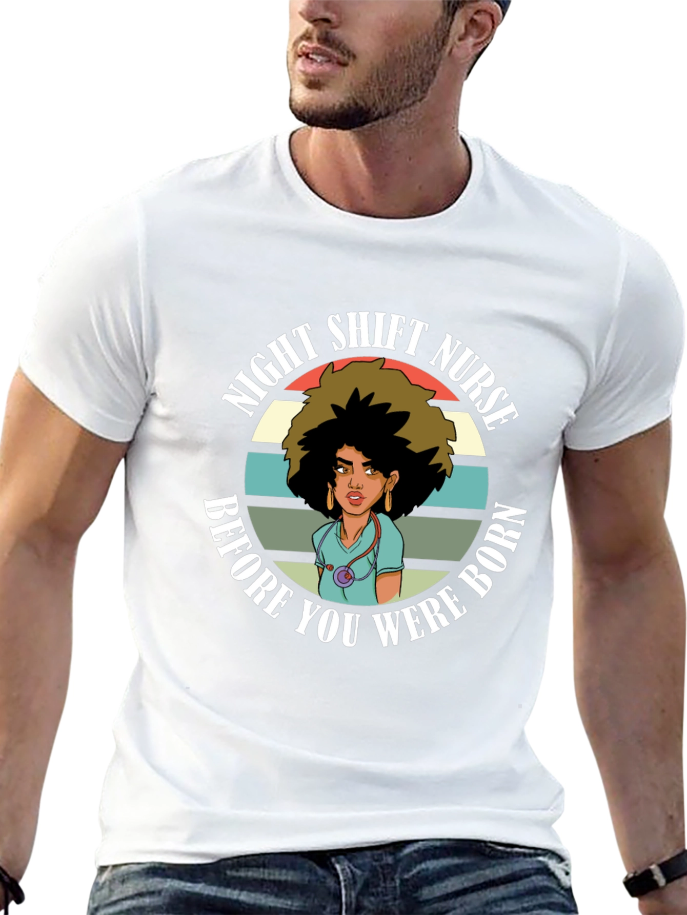 Night Shift Nurse T-Shirt - Retro Design
